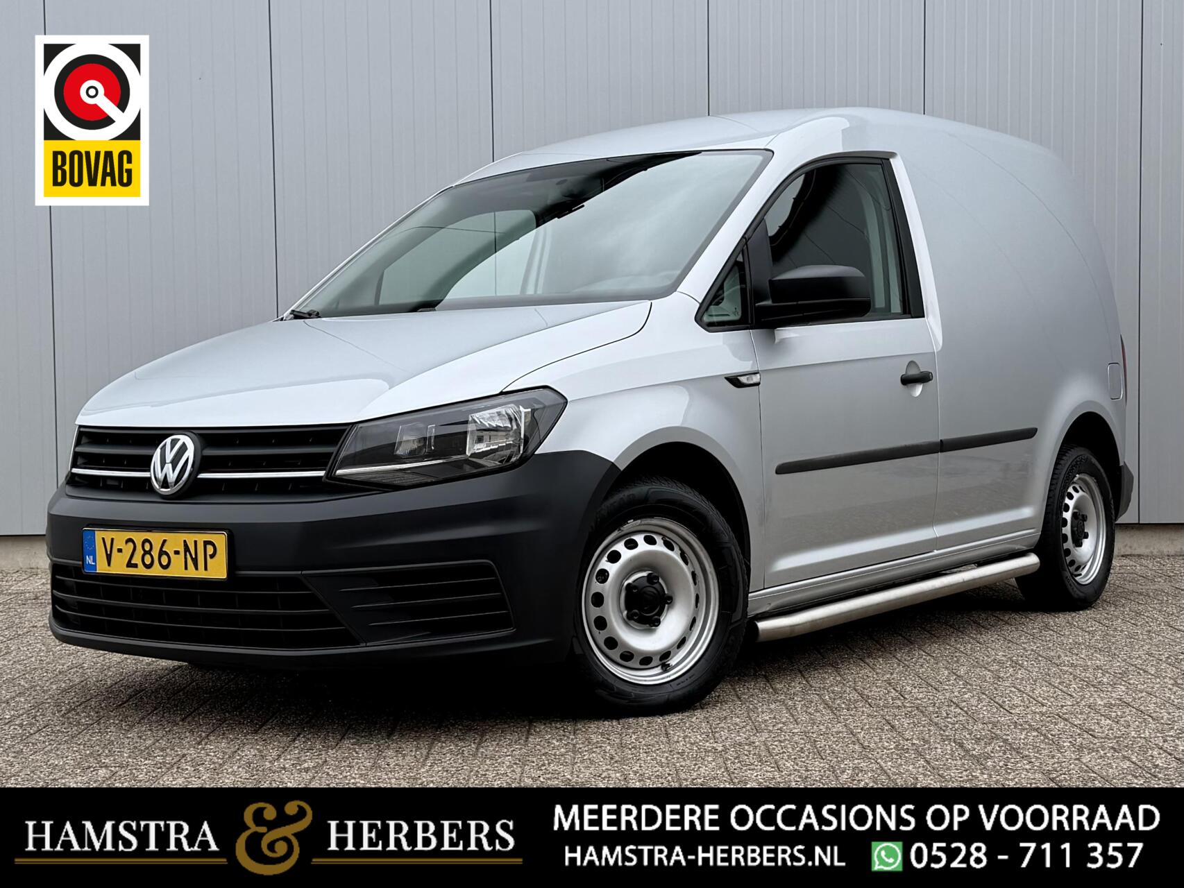 Volkswagen Caddy 2.0 TDI L1H1 BlueMotion grijs 2018 - voorkant