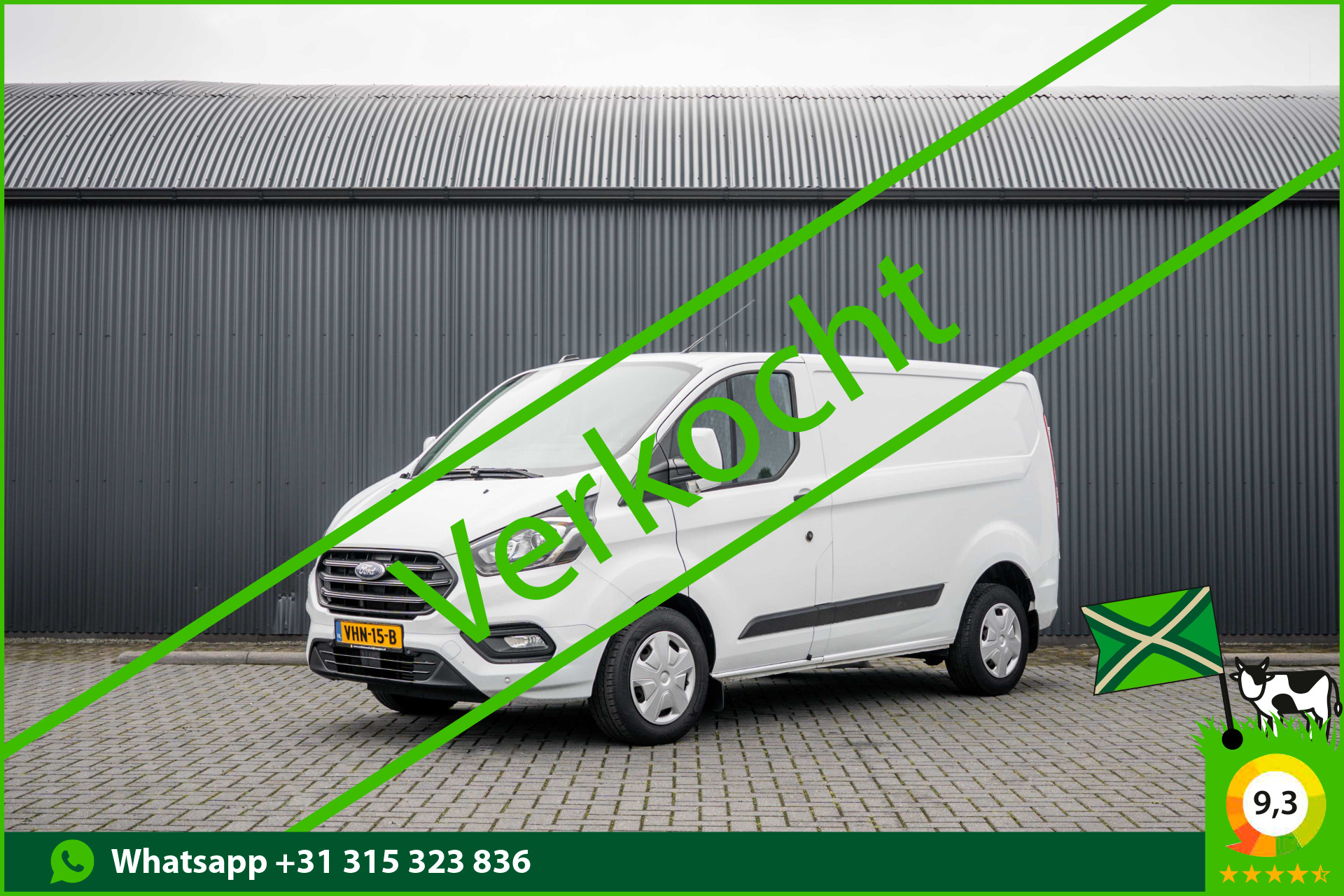 Ford Transit Custom 2.0 EcoBlue L1H1 | 130 PK | 3-Zits | Automaat | 1e Eigenaar | Camera | Cruise | PDC | Airco 2020 - voorkant
