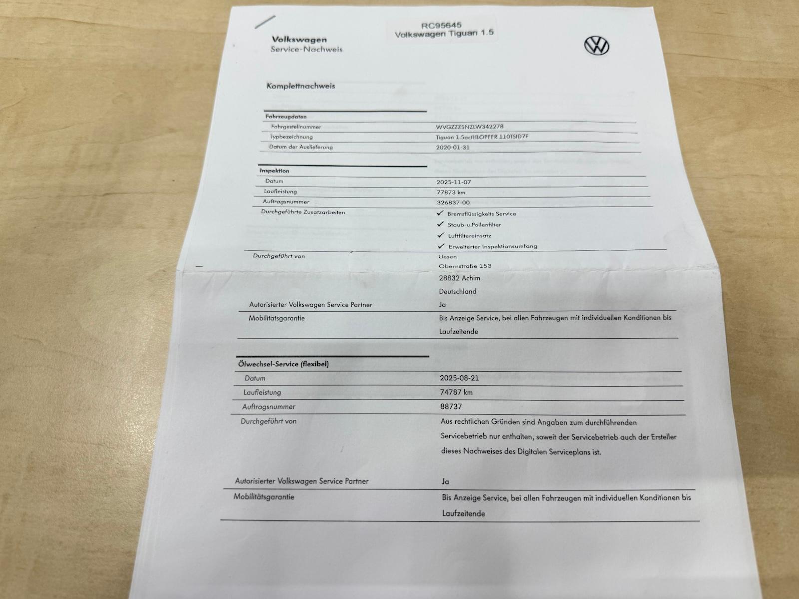 Foto van Volkswagen Tiguan