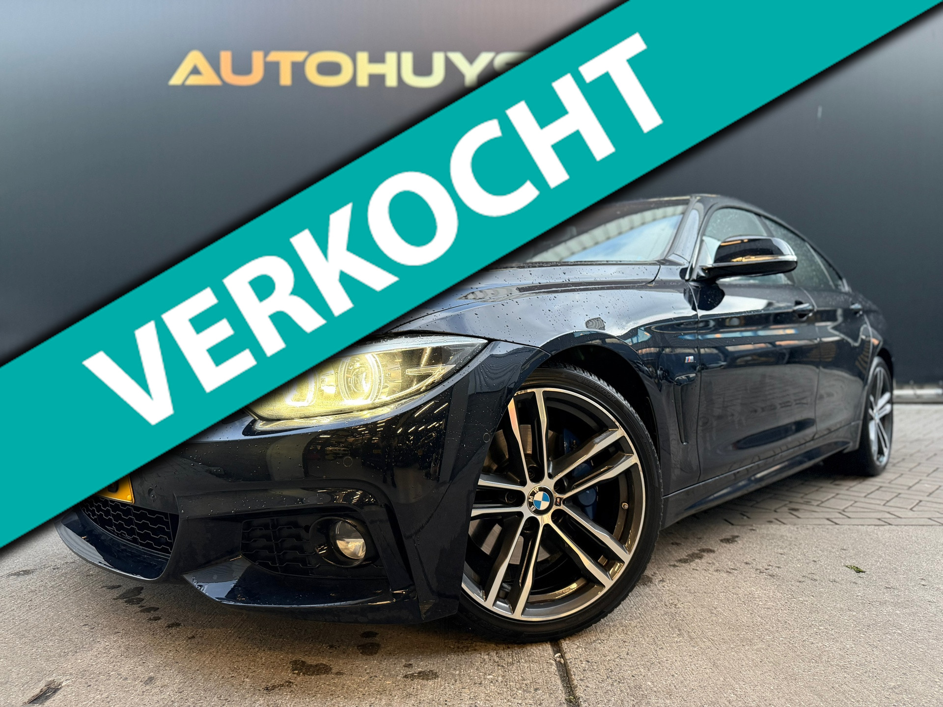 BMW 420i 420i M-Sport H&K Schuifdak Leer Camera Customstuur 2018 - voorkant
