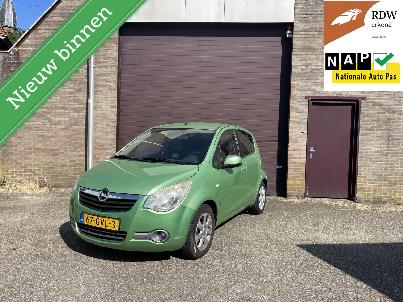 Opel Agila 1.0 Enjoy 191DKM | NAP | AIRCO | NIEUWE-APK | 2008 - voorkant