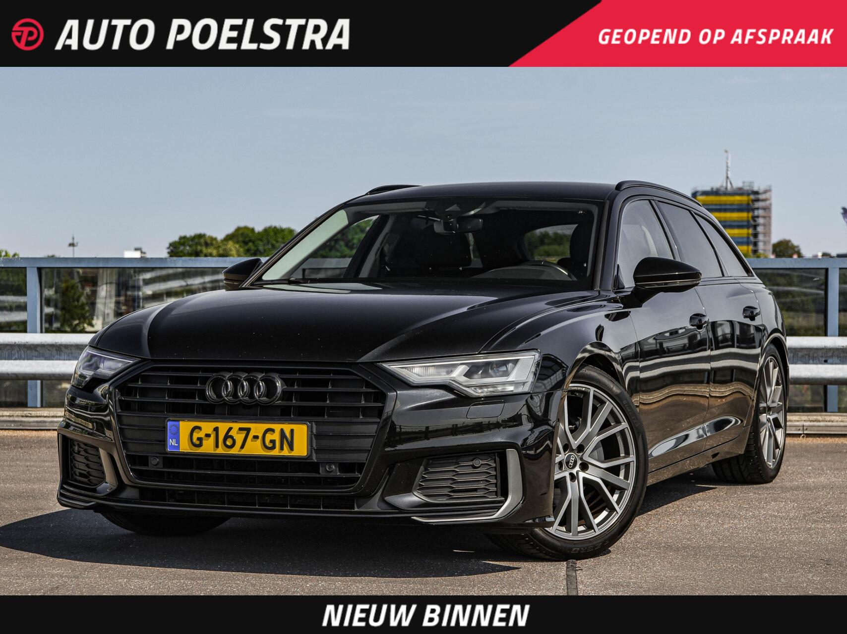 Audi A6 Avant 40 TDI quattro Sport S-Line Black Optic | Trekhaak | LED | Memory | Apple CarPlay/Android Auto | Navigatie | 20" 2019 - voorkant