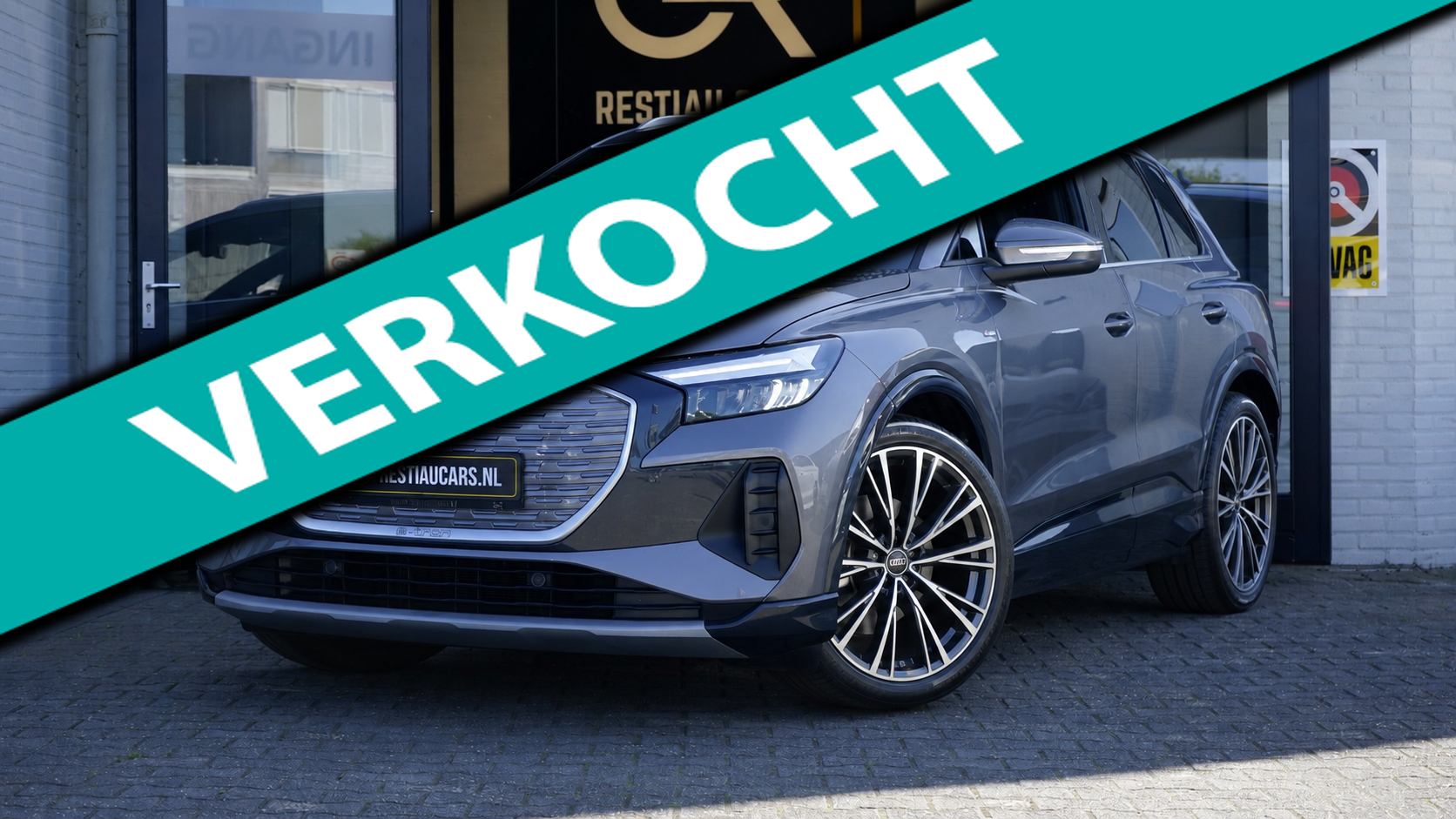 Audi Q4 35 E-tron 35 S-Line 55 kWh ACC|SONOS|MEMORY|HEADUP|PANORAMA|CAMERA|NAVIGATIE|KEYLESS|HALF LEDER 2022 - voorkant