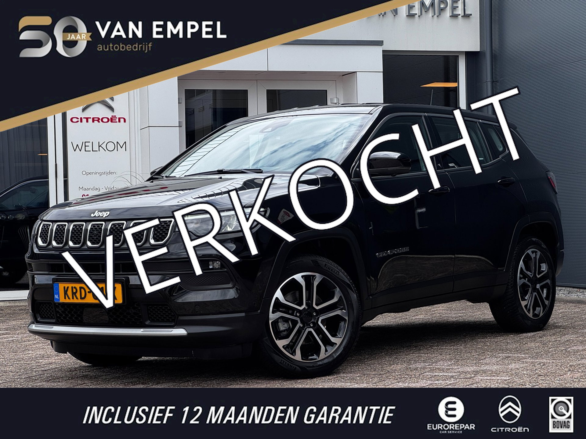 Jeep Compass 1.5T e-Hybrid Longitude | 360 Camera | Navi By App | All-Season banden | Winter Pack | Climate Control 2024 - voorkant