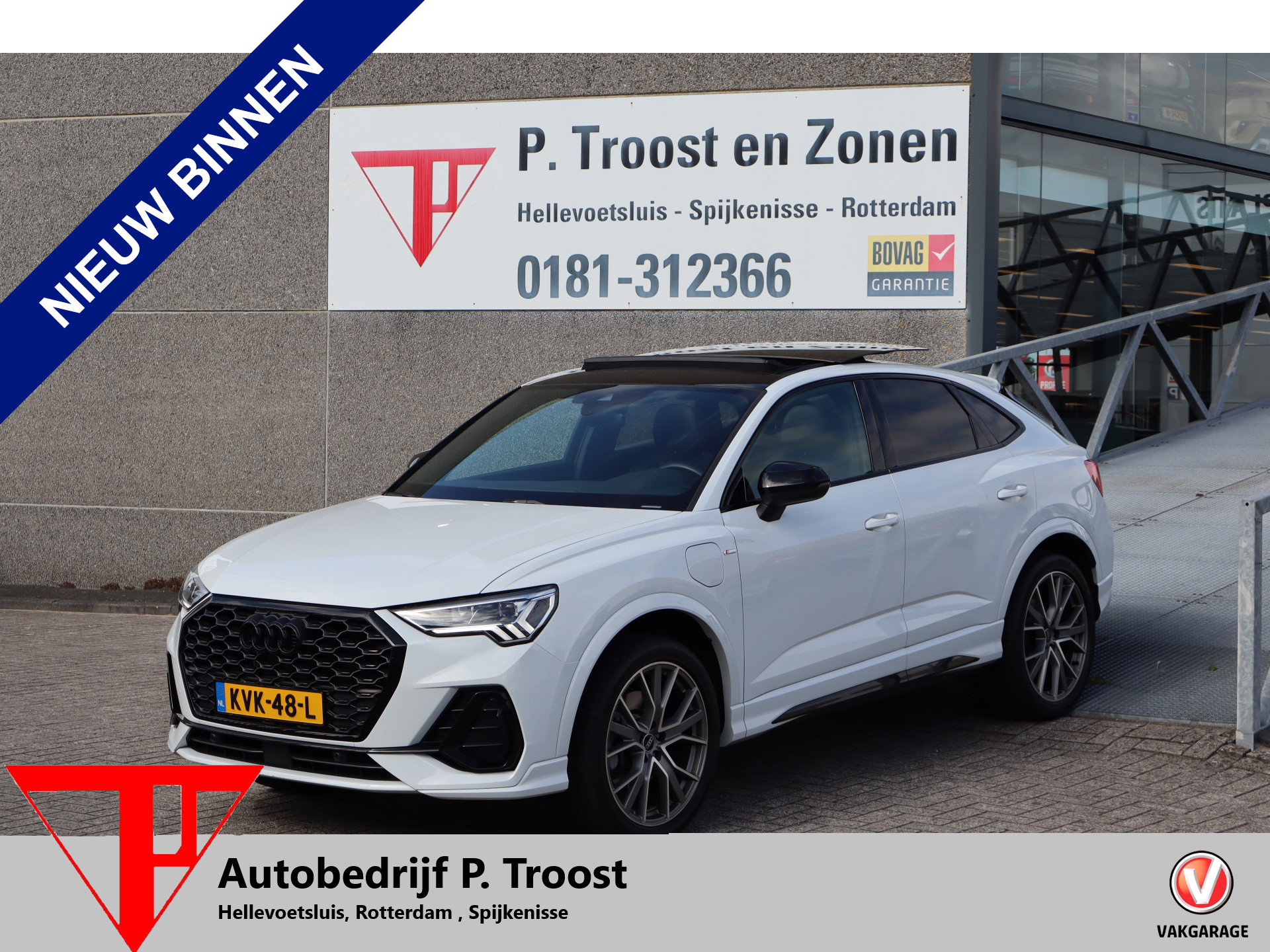 Audi Q3 Sportback 45 TFSI e 3x S-Line/Panoramadak/Stoelverwarming/Apple carplay/Lane assist//Achteruitrijcamera/Adaptieve cruisecontrol/Parkeersensoren/Navigatie 2023 - voorkant