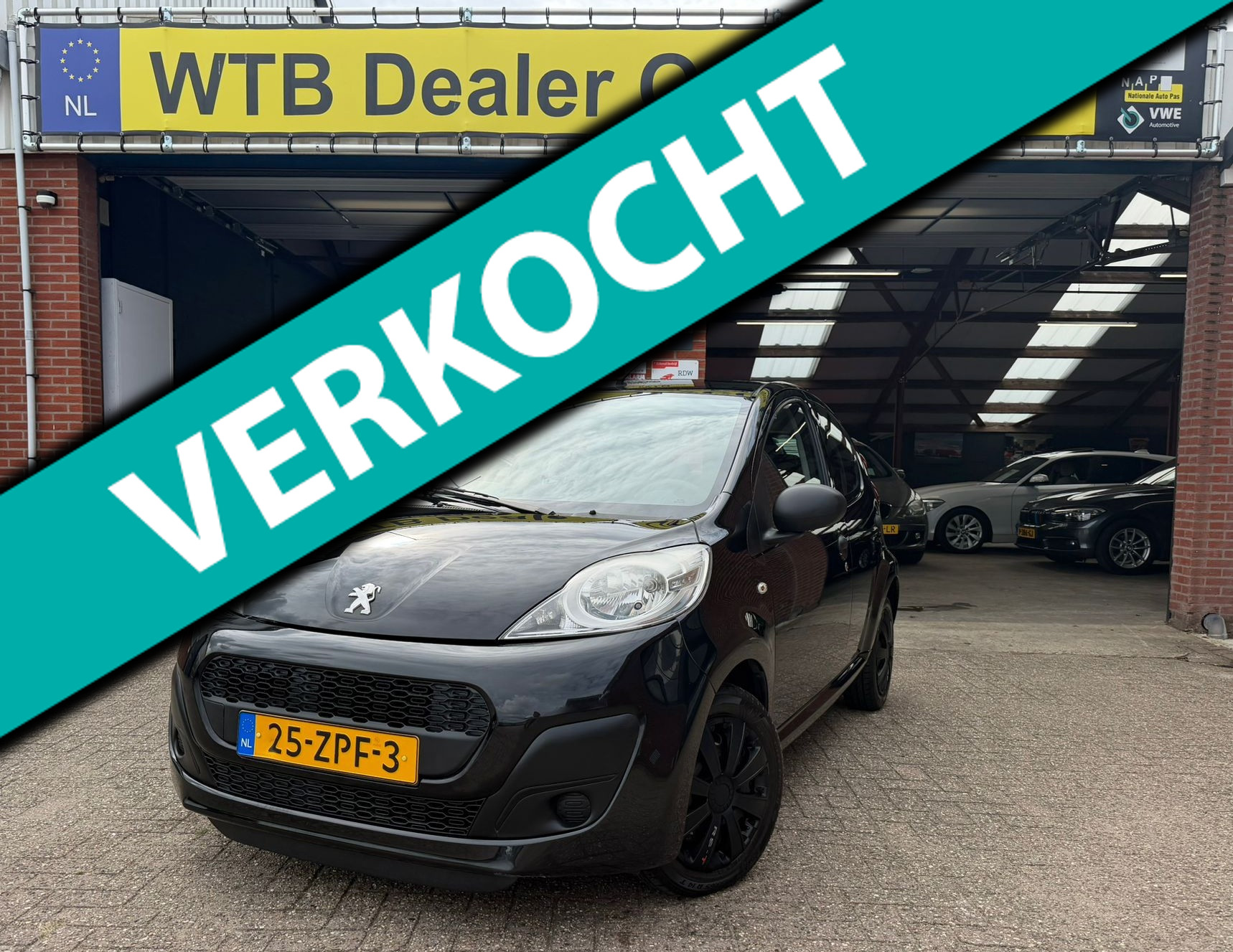 Peugeot Peugeot 107 1.0 Access Accent, 5-deurs, Airco, Bluetooth con, Radio CD, 2e Eigenaar, Dealer onderh. 2013 - voorkant