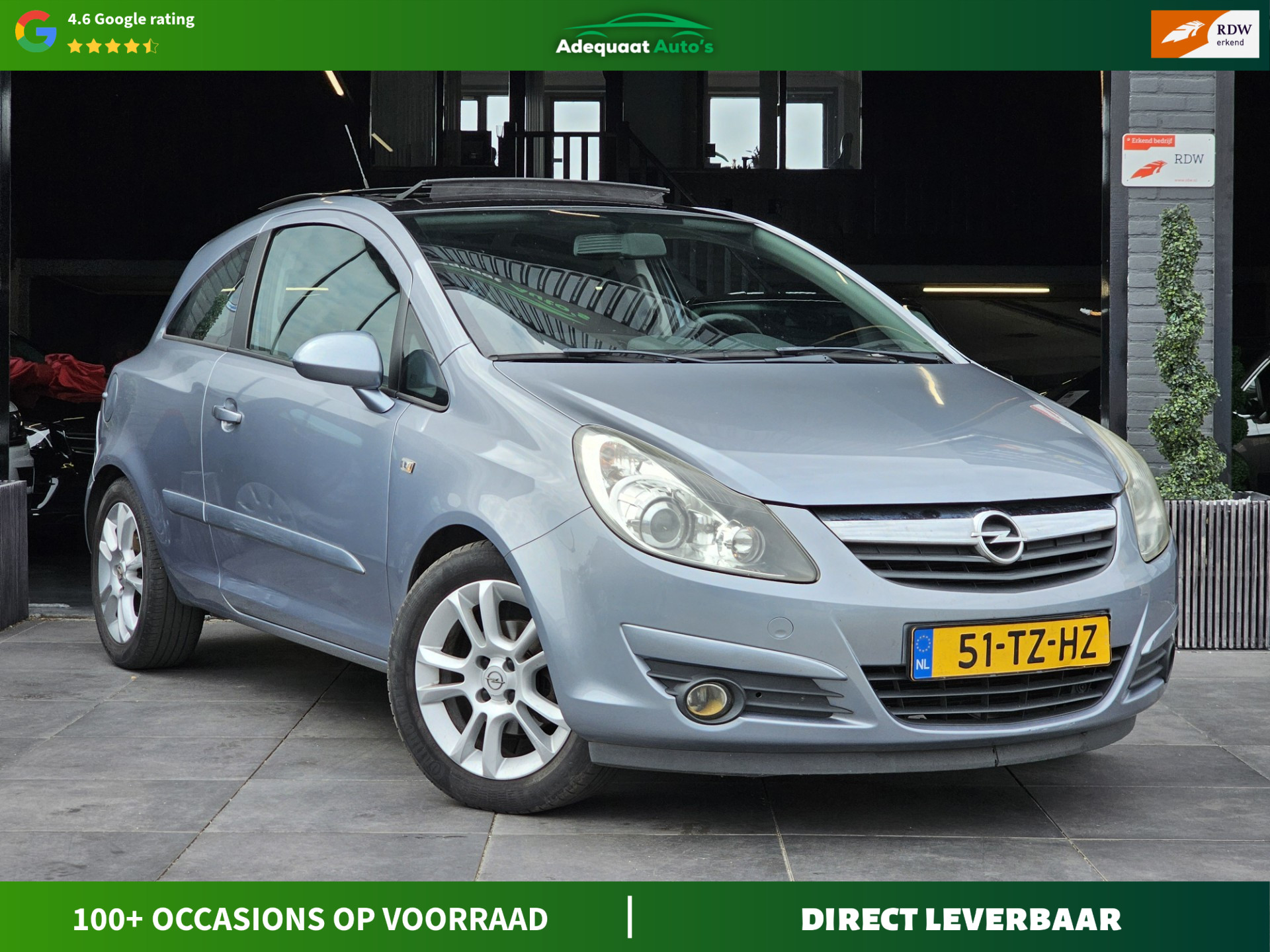 Opel Corsa 1.4-16V Sport|PANO|Ingebouwde Fietsendrager|Airco 2007 - voorkant