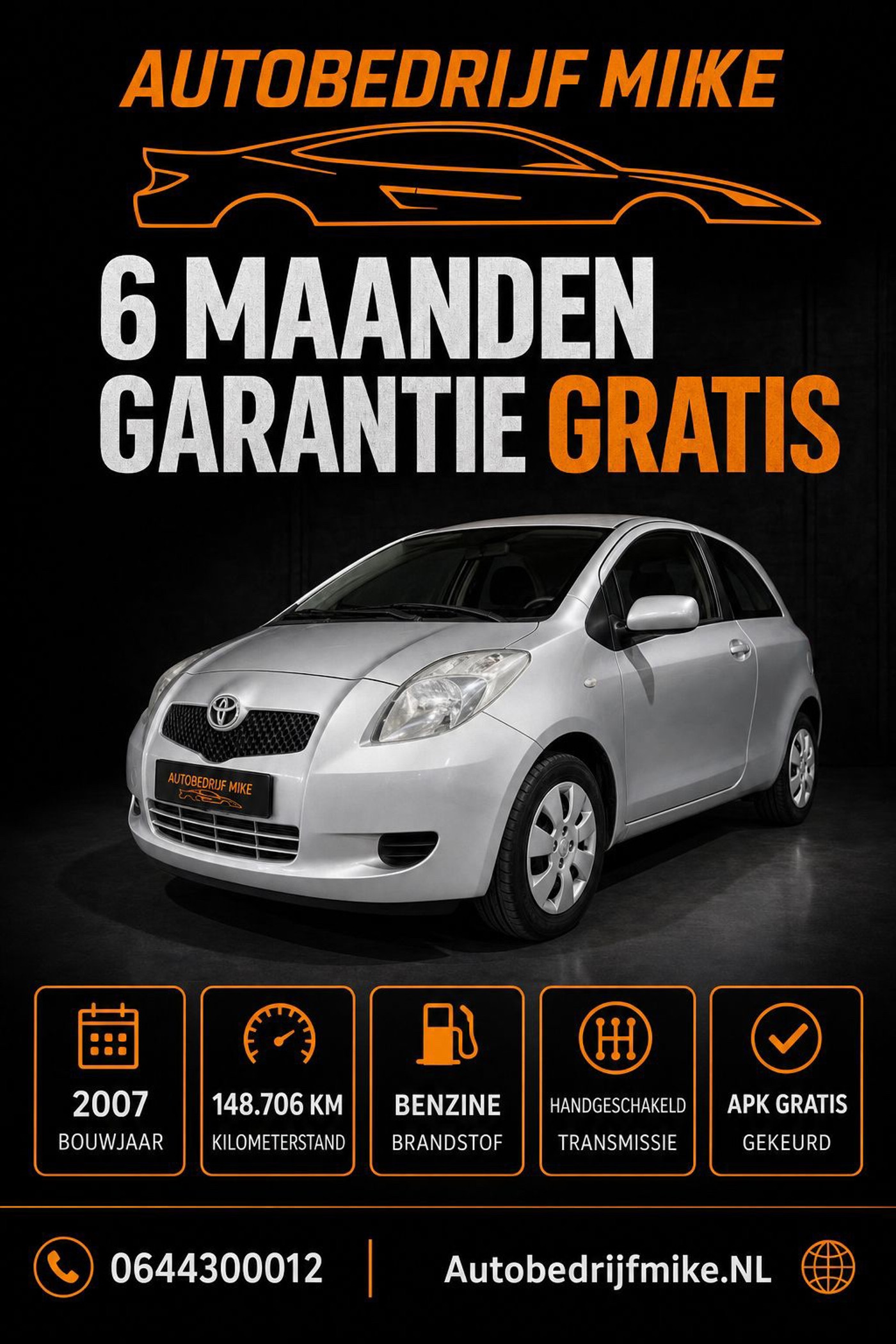 Toyota Toyota Yaris 1.0 VVTi + 2007 - voorkant
