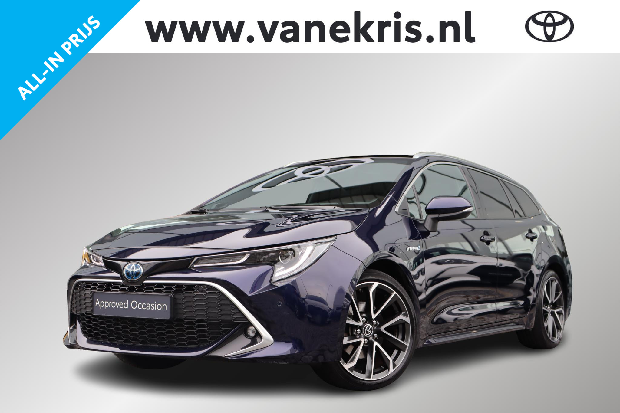 Toyota Toyota Corolla 2.0 Hybrid Premium, Pano Schuifdak, Trekhaak 2022 - voorkant