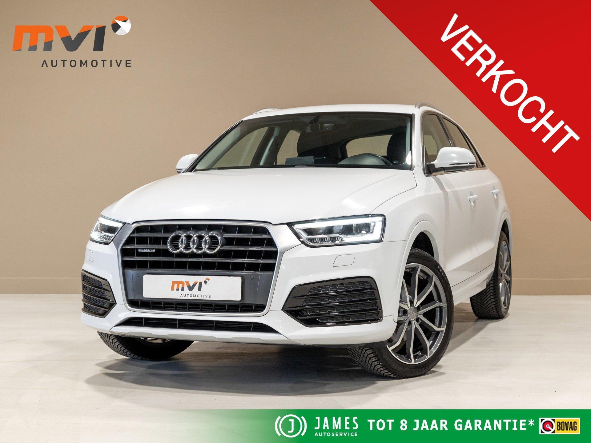 Audi Q3 2.0 TFSI quattro Design / 220pk / Trekhaak / Achteruitrij camera / 2017 - voorkant