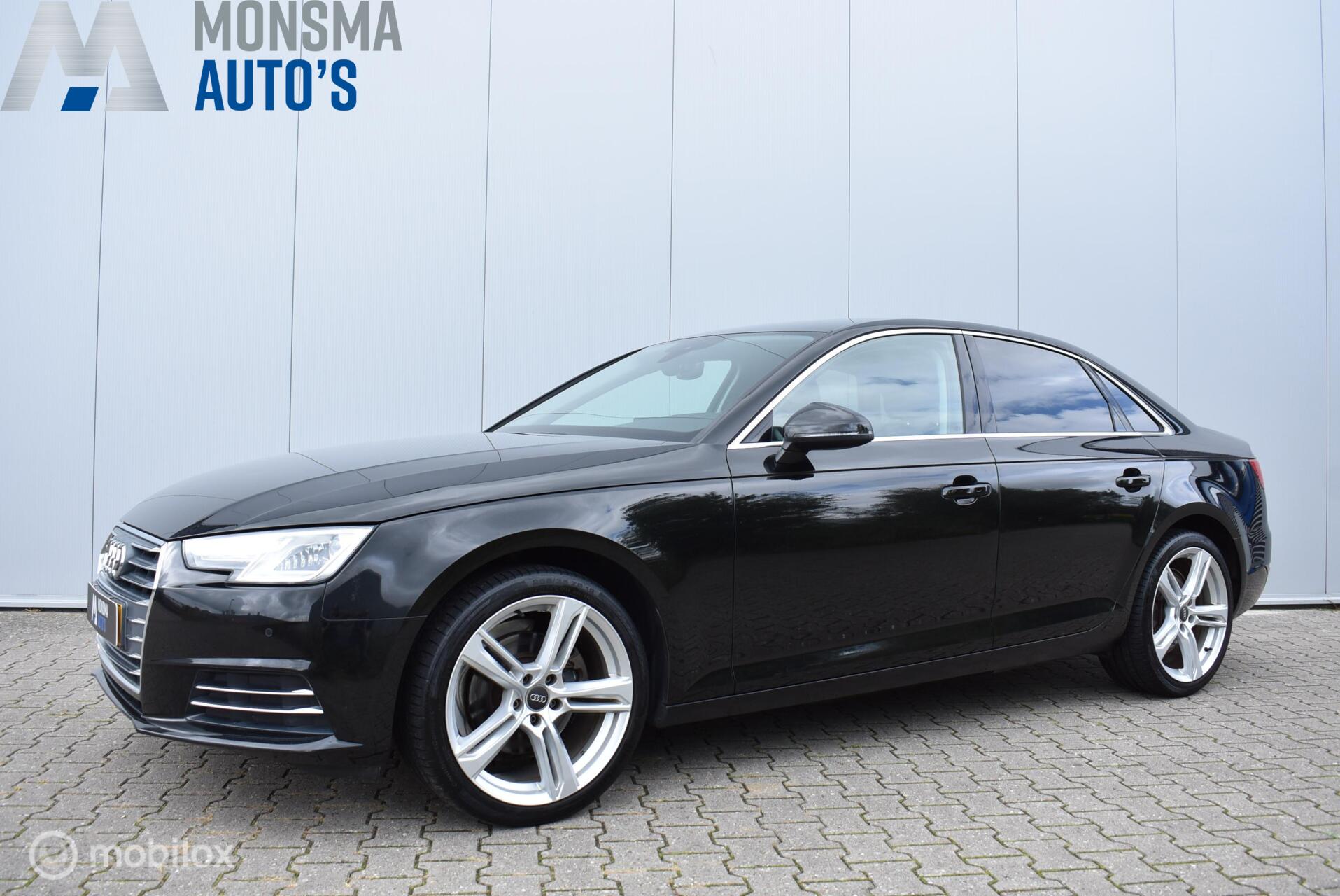 Audi A4 Limousine 2.0 TFSI AUT. Sport Mythosschwarz 18" LMV Stoelverwarming Privacyglass Mooie auto! 2016 - voorkant