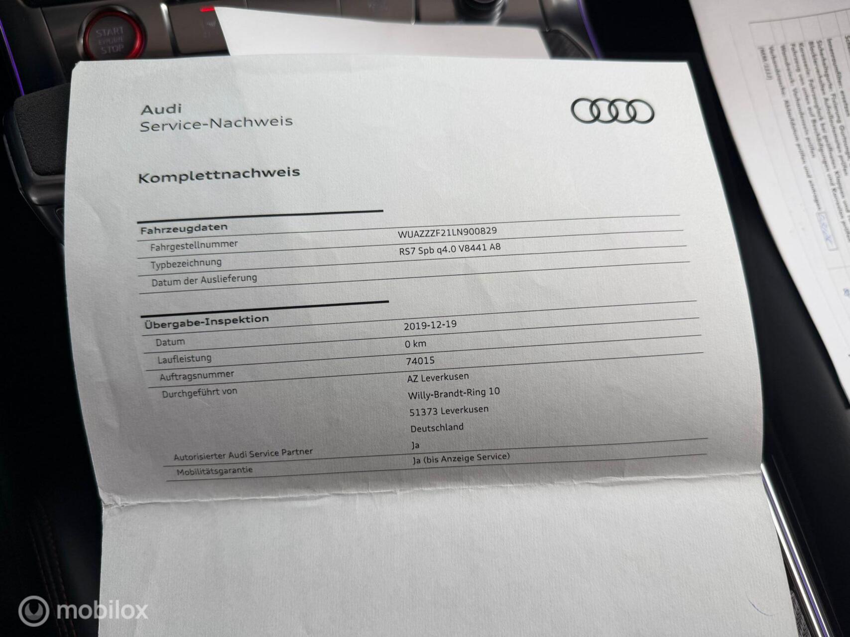 Foto van Audi RS 7 Sportback