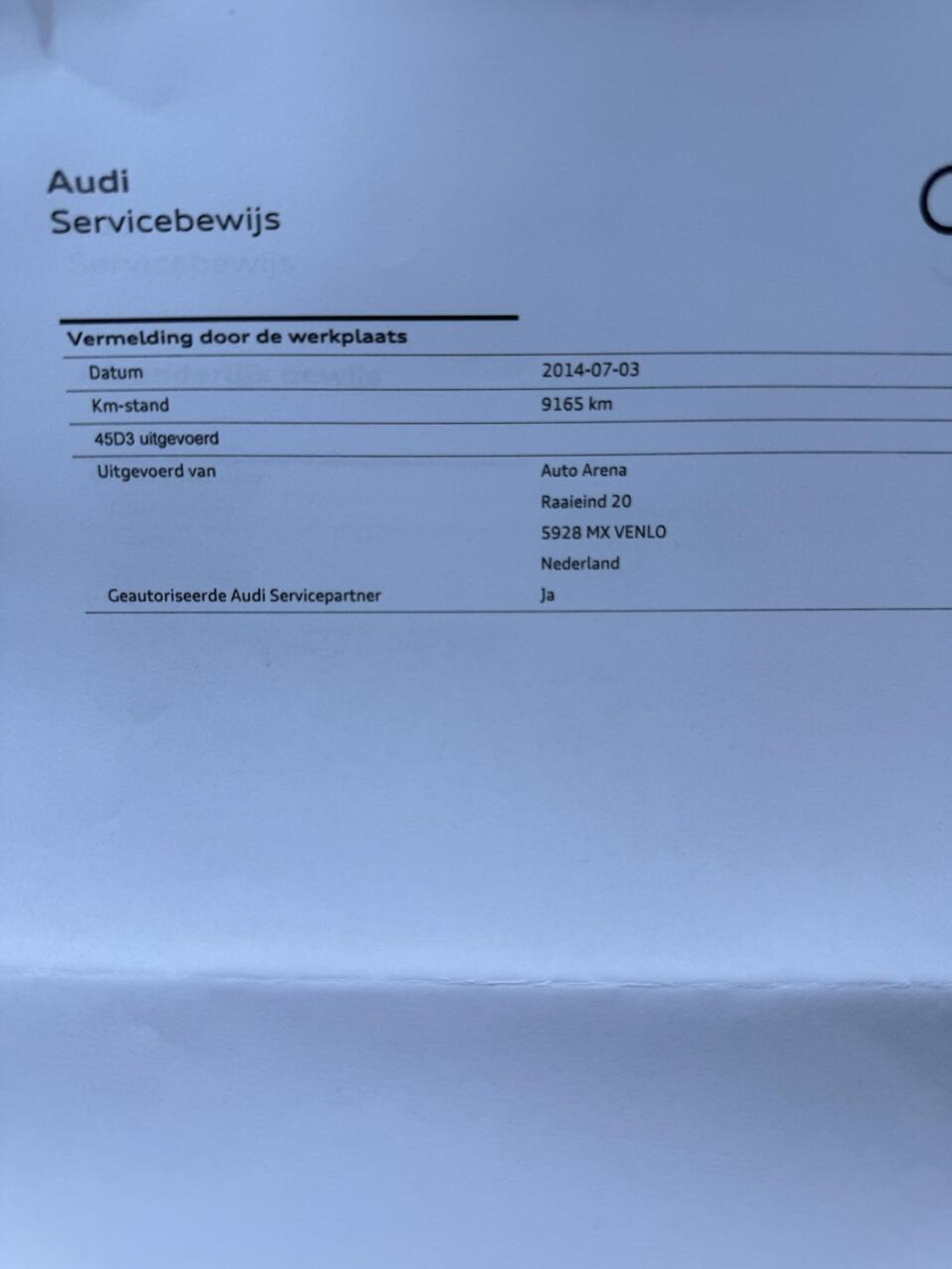 Foto van Audi A3 Sportback