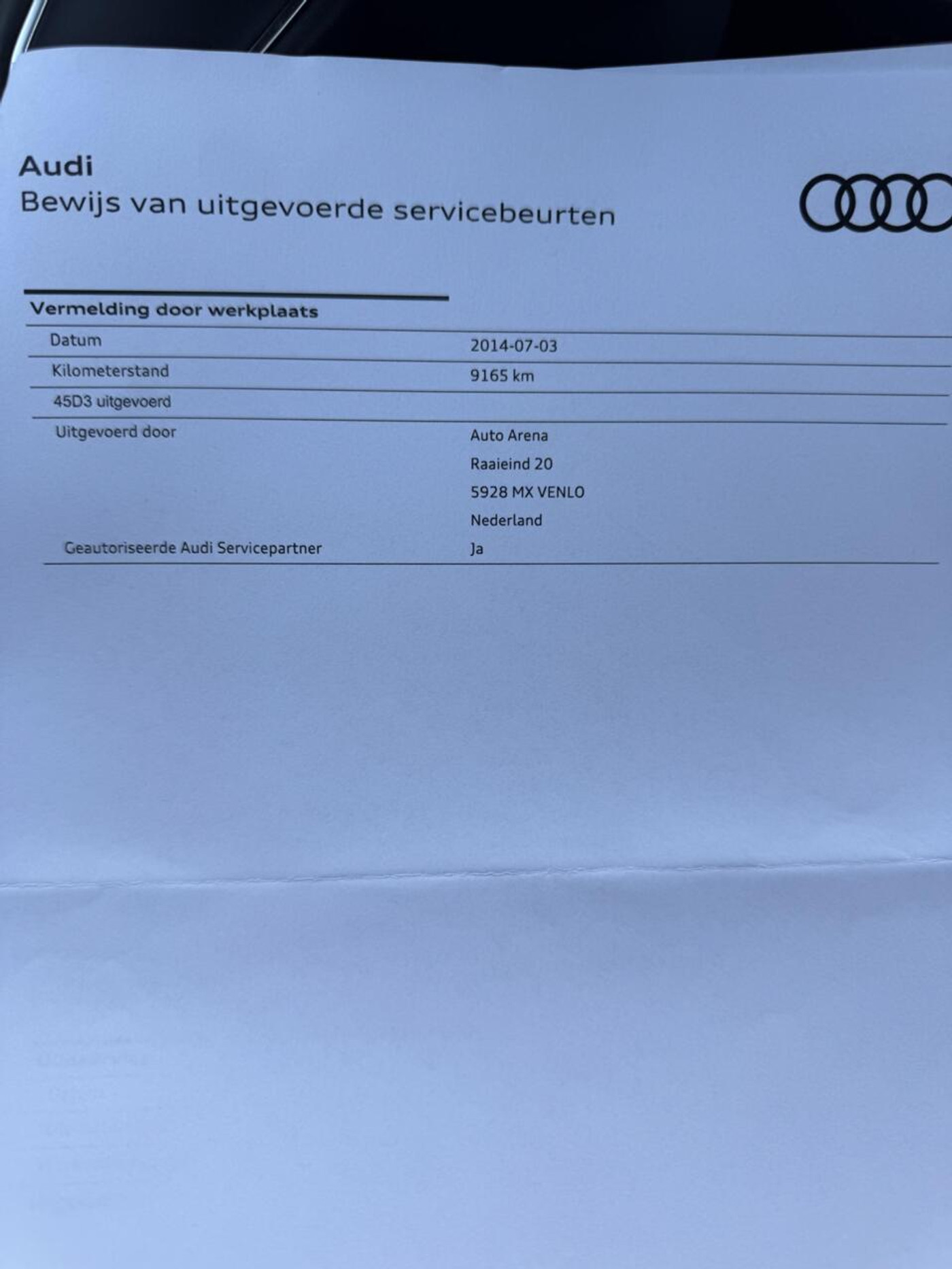 Foto van Audi A3 Sportback