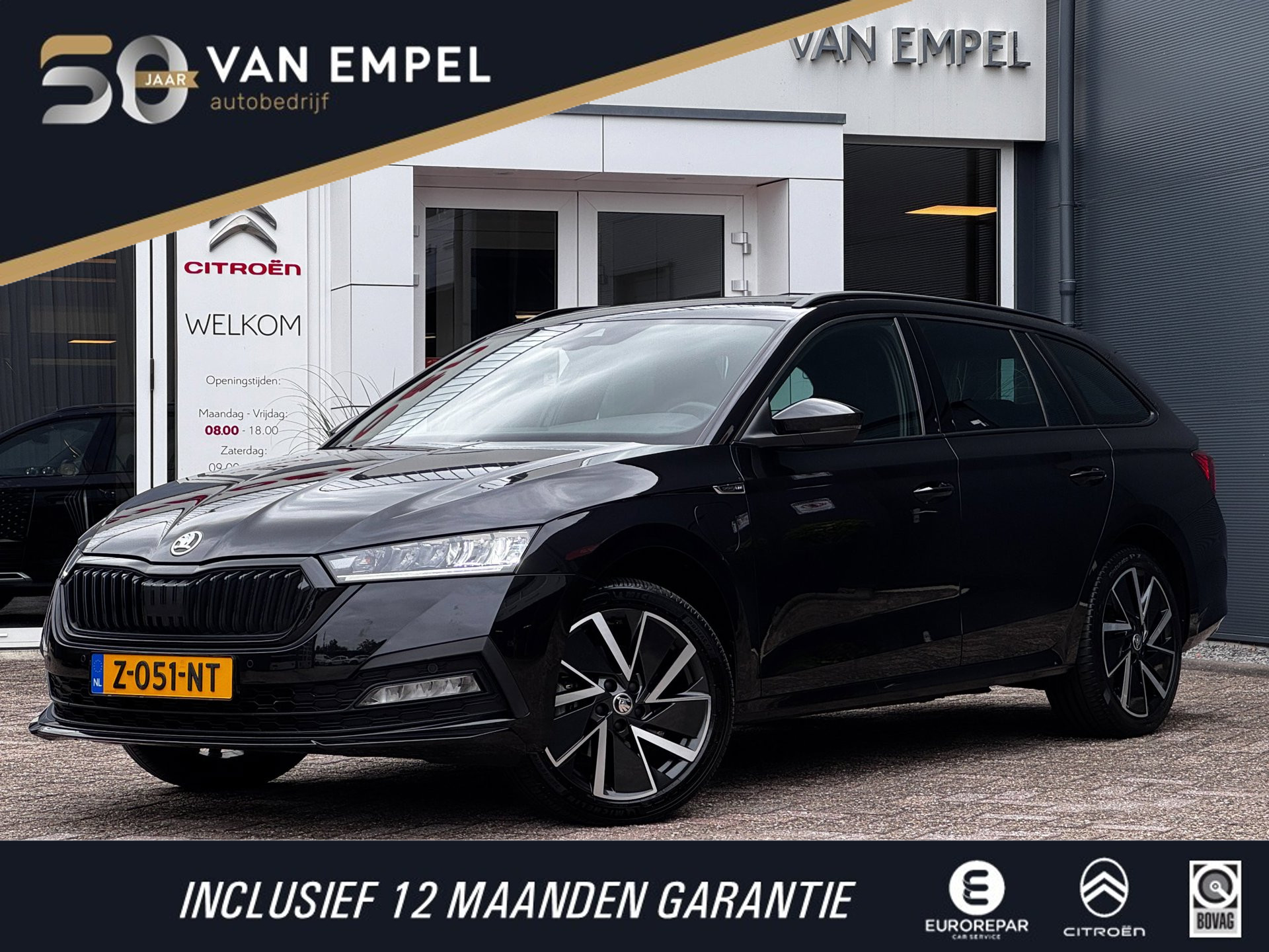 Skoda Octavia 1.4 TSI iV PHEV Sportline Business | 98 % SOH | Trekhaak | NL-Auto | Winter Pack | Adaptive Cruise 2024 - voorkant