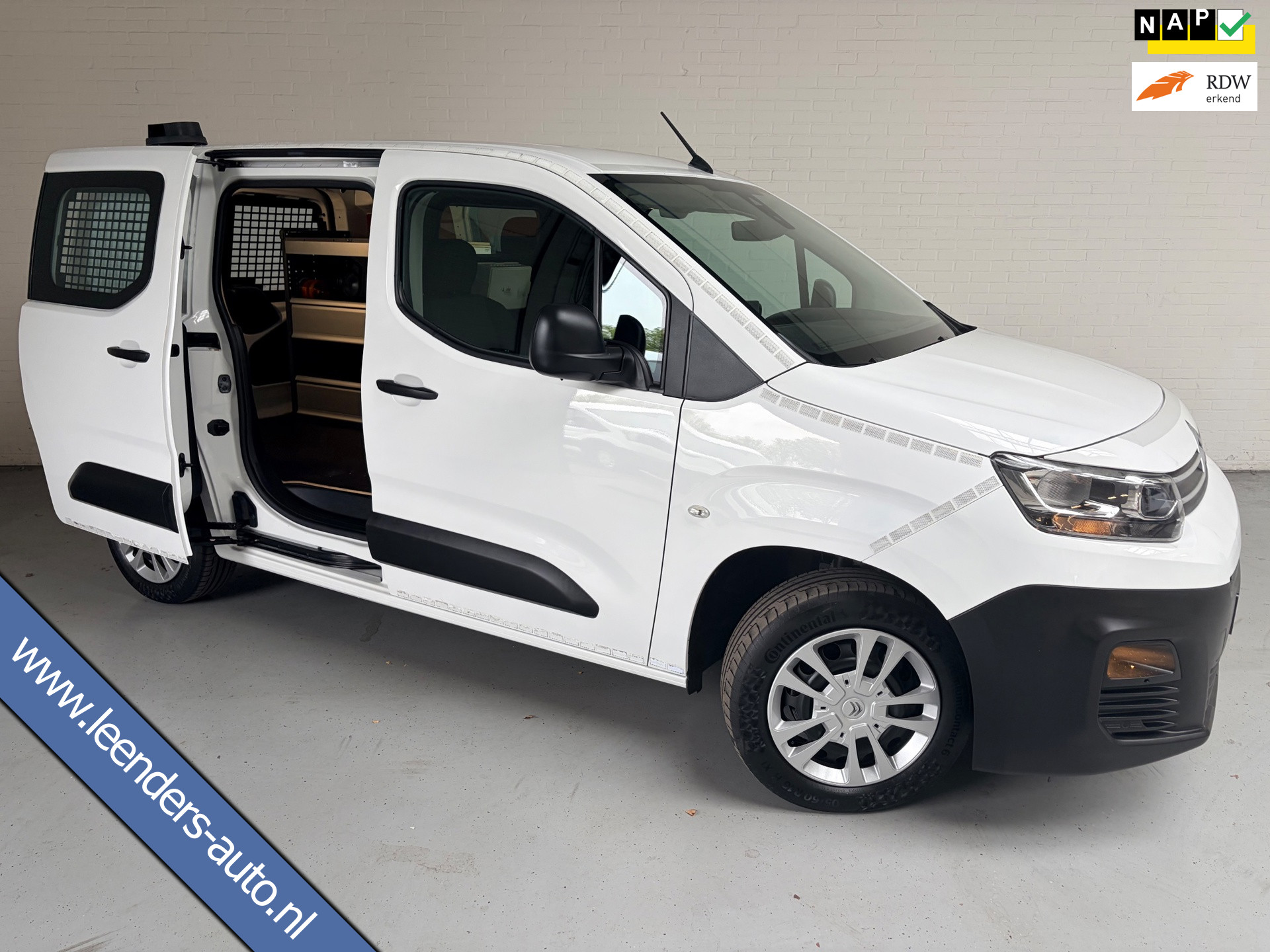 Citroen Berlingo Servicewagen 1.5 BlueHDI 100pk euro61 L1H1 BOTT inrichting, Victron omvormer v230, Standkachel, RIJKLAARPRIJS! 2019 - voorkant