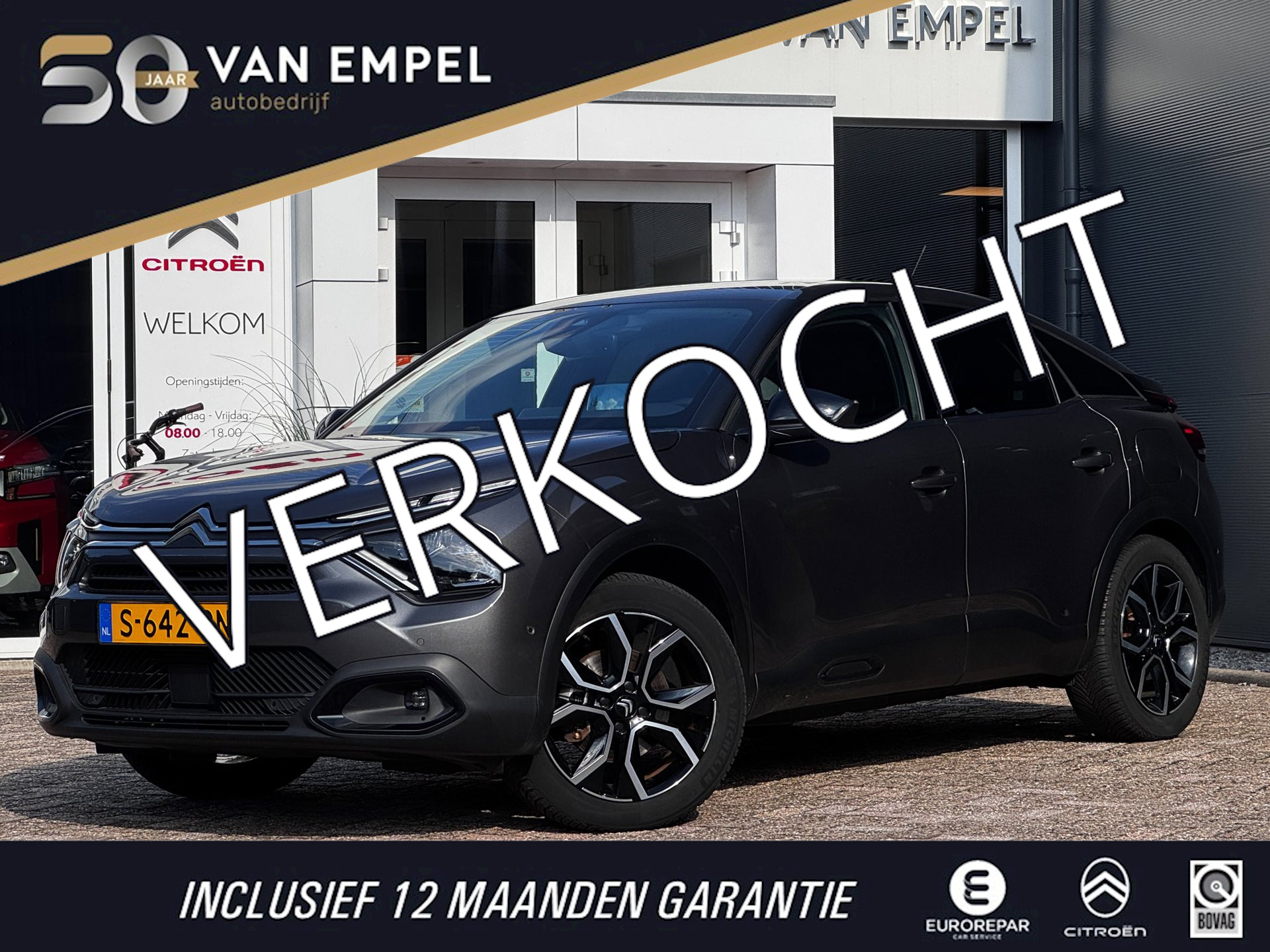 Citroen E-c4 Shine Pack Business 50 kWh NL-Auto | 97% SOH | Leder + Stoelverwarming | Camera | 2023 - voorkant