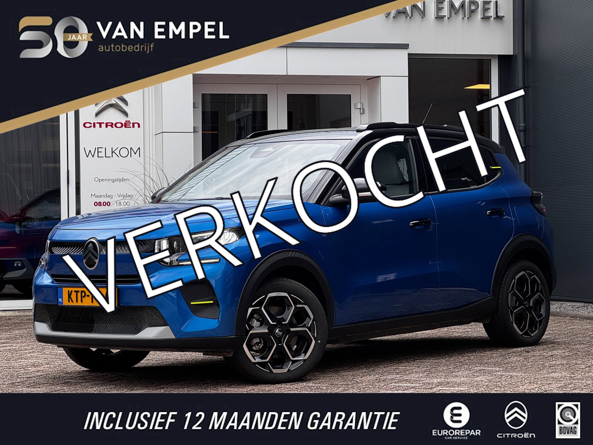 Citroen E-c3 Max 113pk 44 kWh | 3-Fase | Camera | Navigatie | Climate control | Draadloze Carplay / Android Auto | 2025 - voorkant