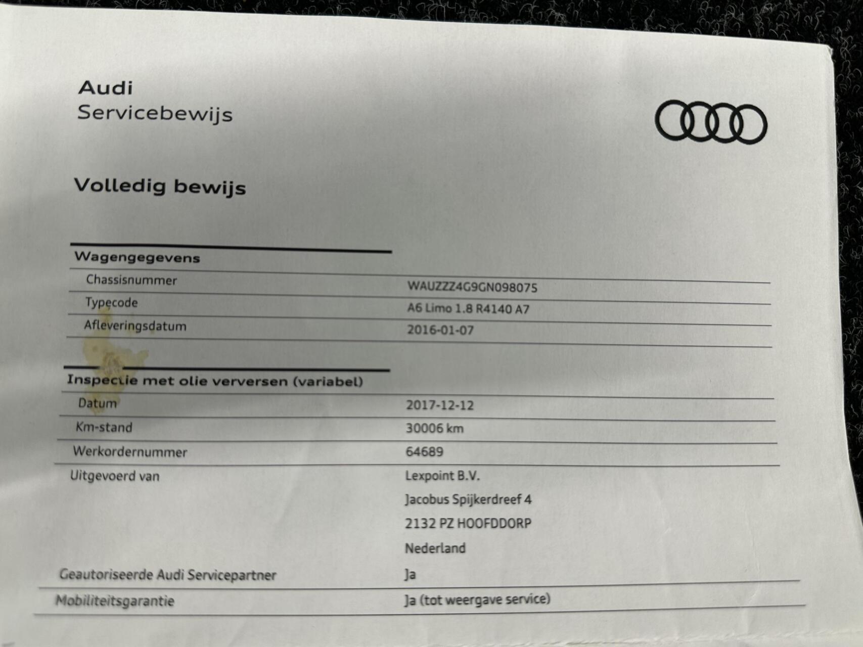Foto van Audi A6 Limousine