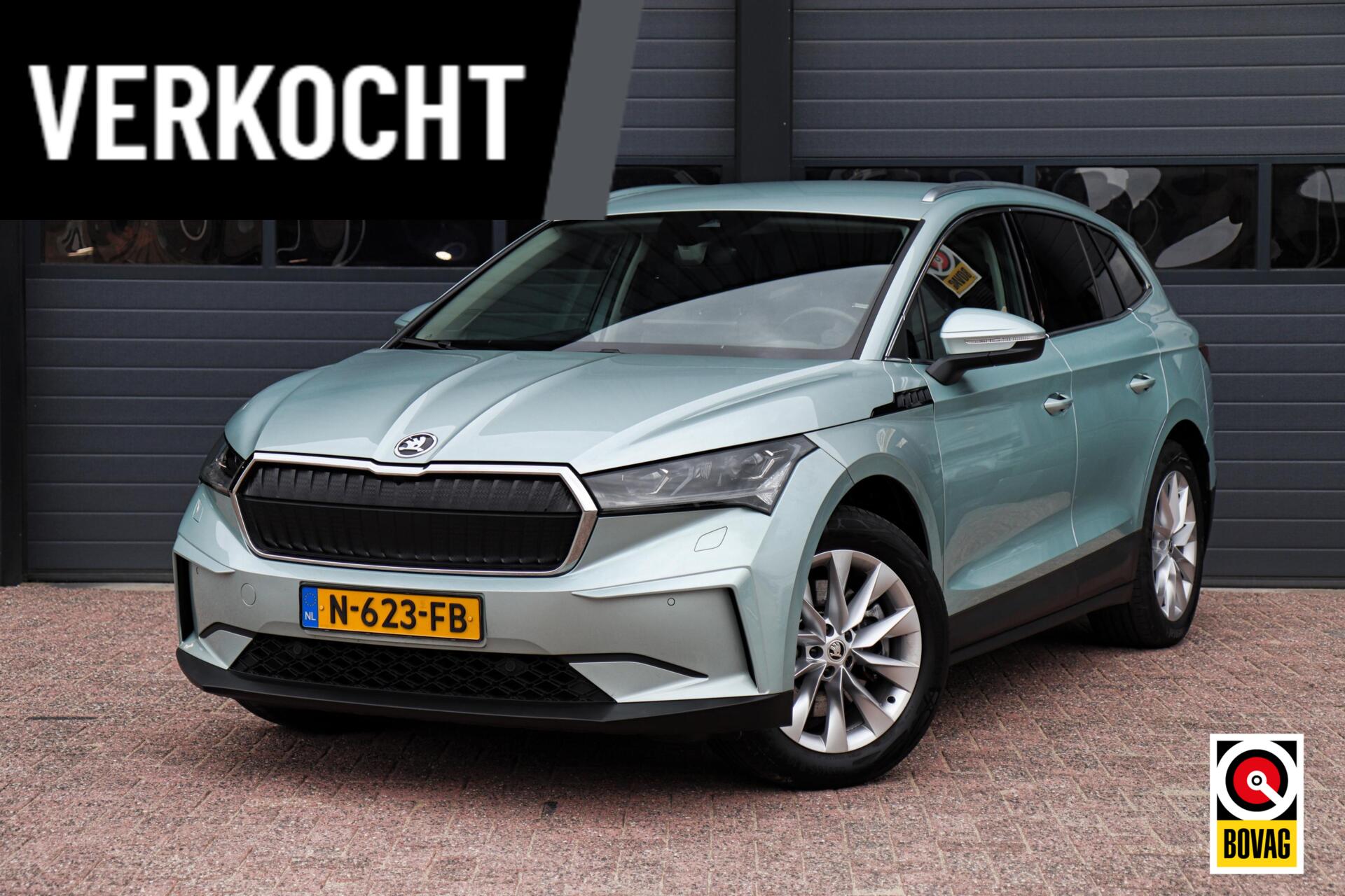 Skoda Enyaq 80 80 |LED|CAMERA|SFEERVERL.|1e EIGENAAR|KEYLESS|TREKHAAK|CARPLAY|STOEL+STUURVERW. 2021 - voorkant
