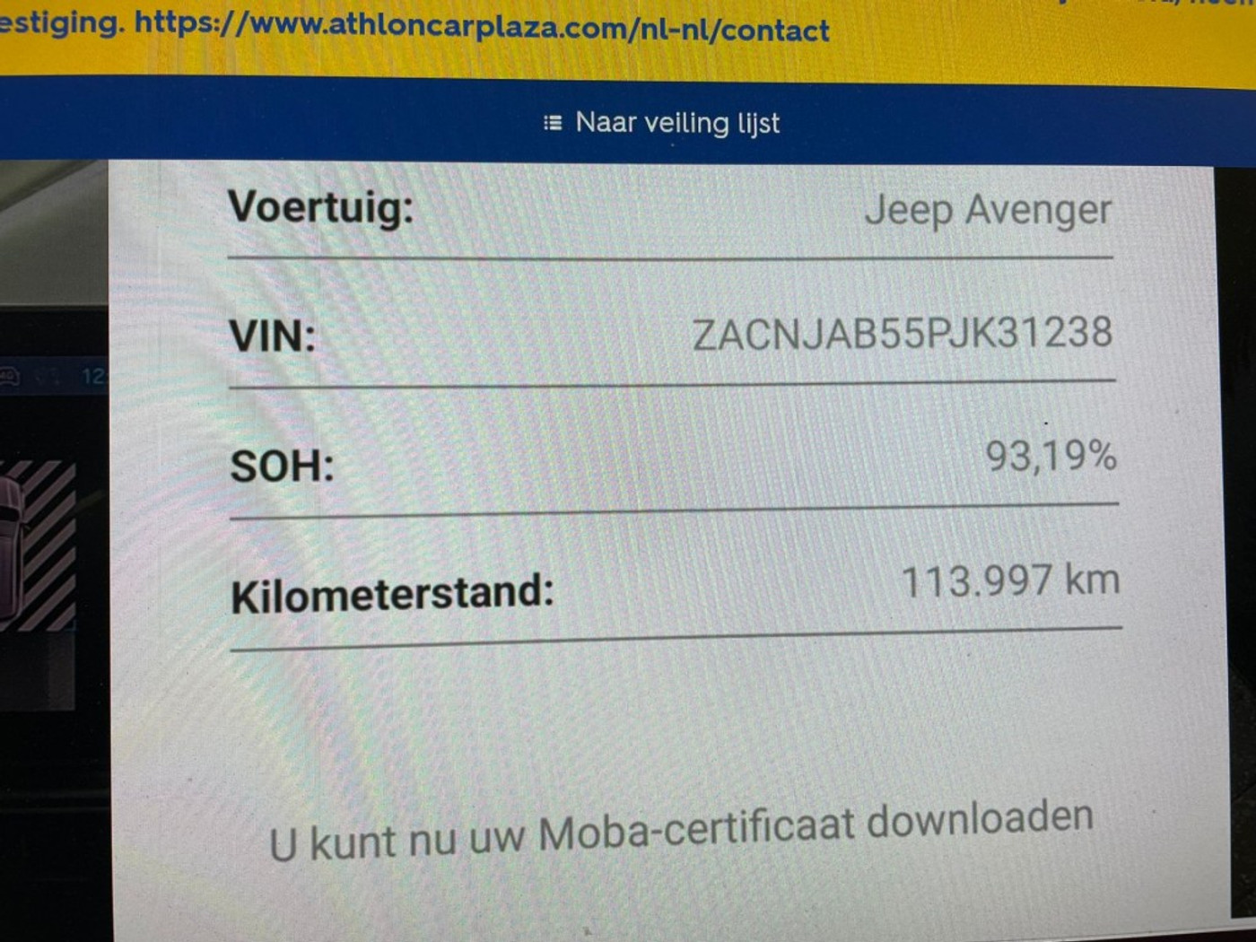 Foto van Jeep Avenger