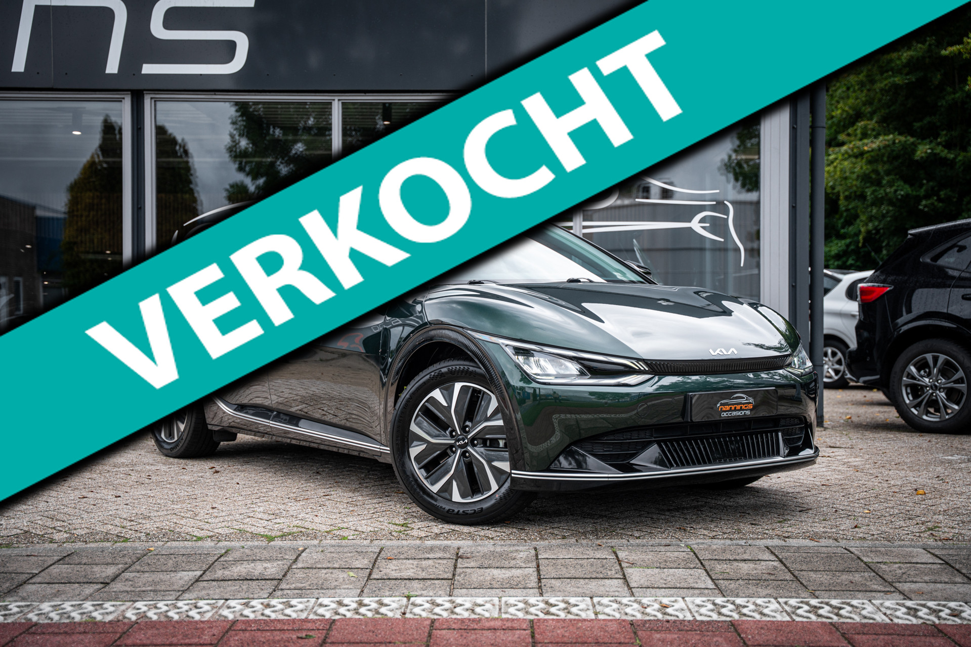 Kia Ev6 Edition 77.4 kWh|100%SOH|Fabrieksgarantie|Stoelverwarming/koeling|LED|Memory|Camera| 2022 - voorkant