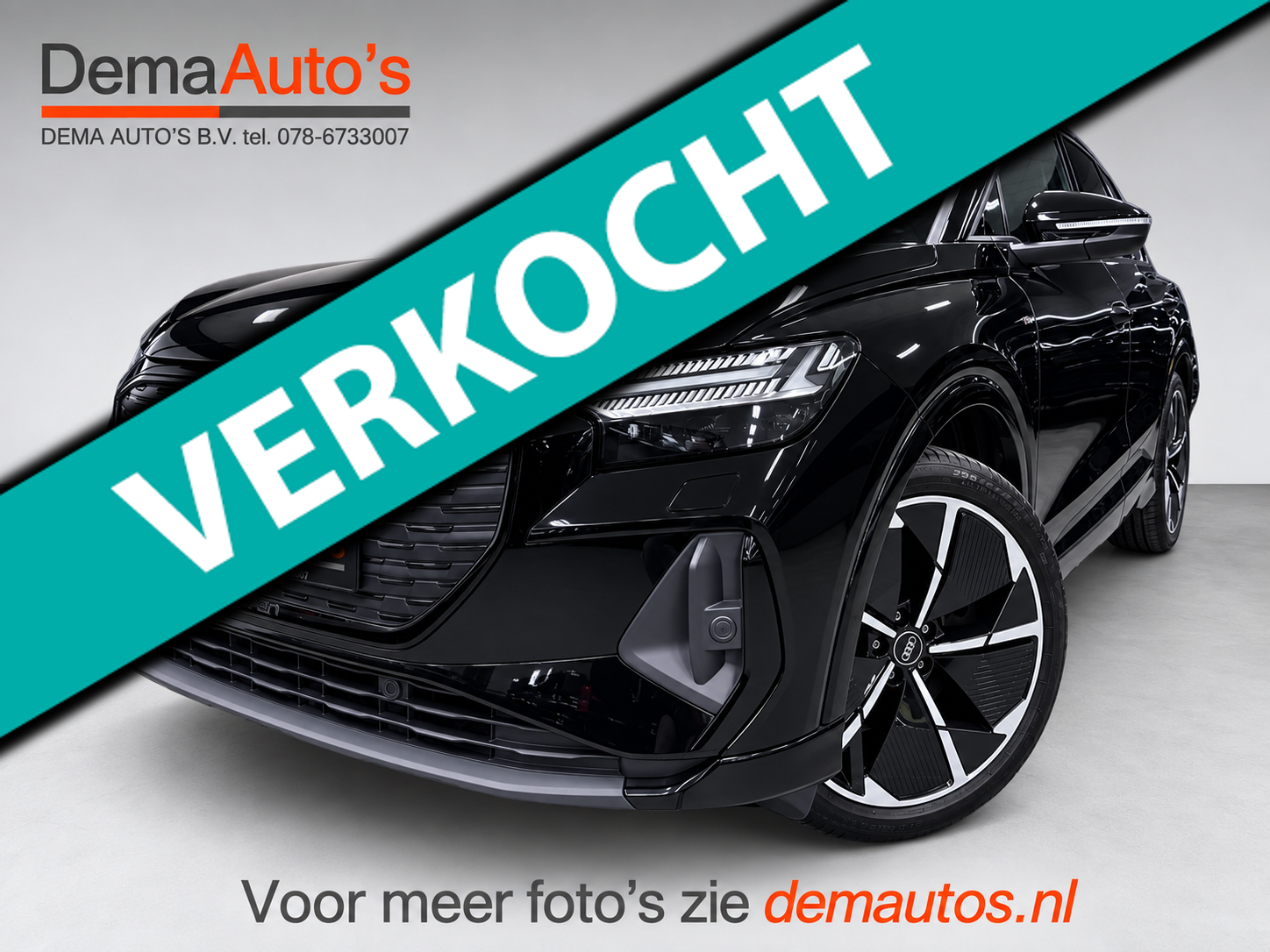 Audi Q4 Sportback E-tron 50 quattro 21" 3X S-LINE RS+MASSAGE STOELEN/PANO/H-UP/SONOS/CAM/DAB/CARPLAY/// 2023 - voorkant