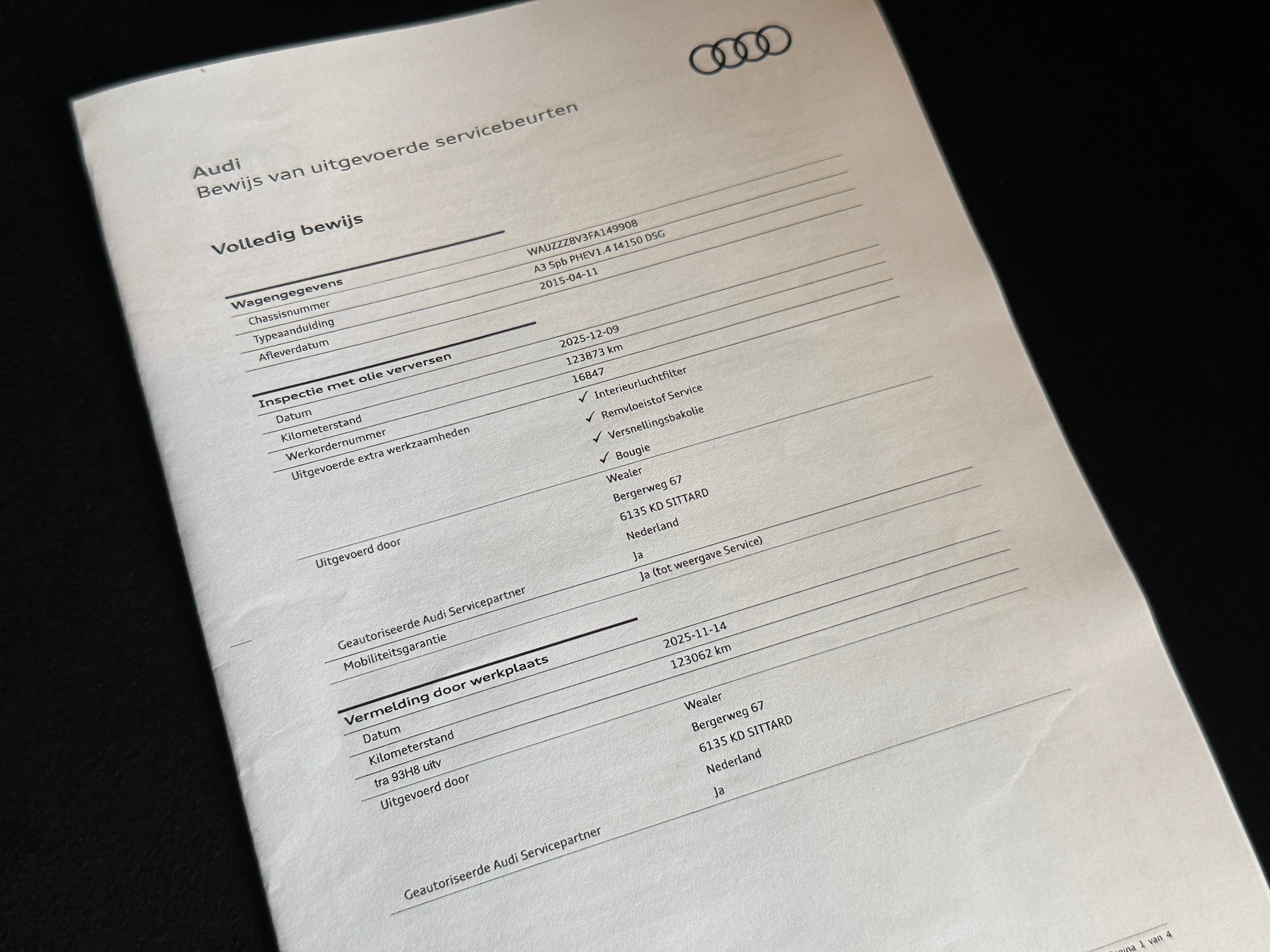 Foto van Audi A3 Sportback E-tron