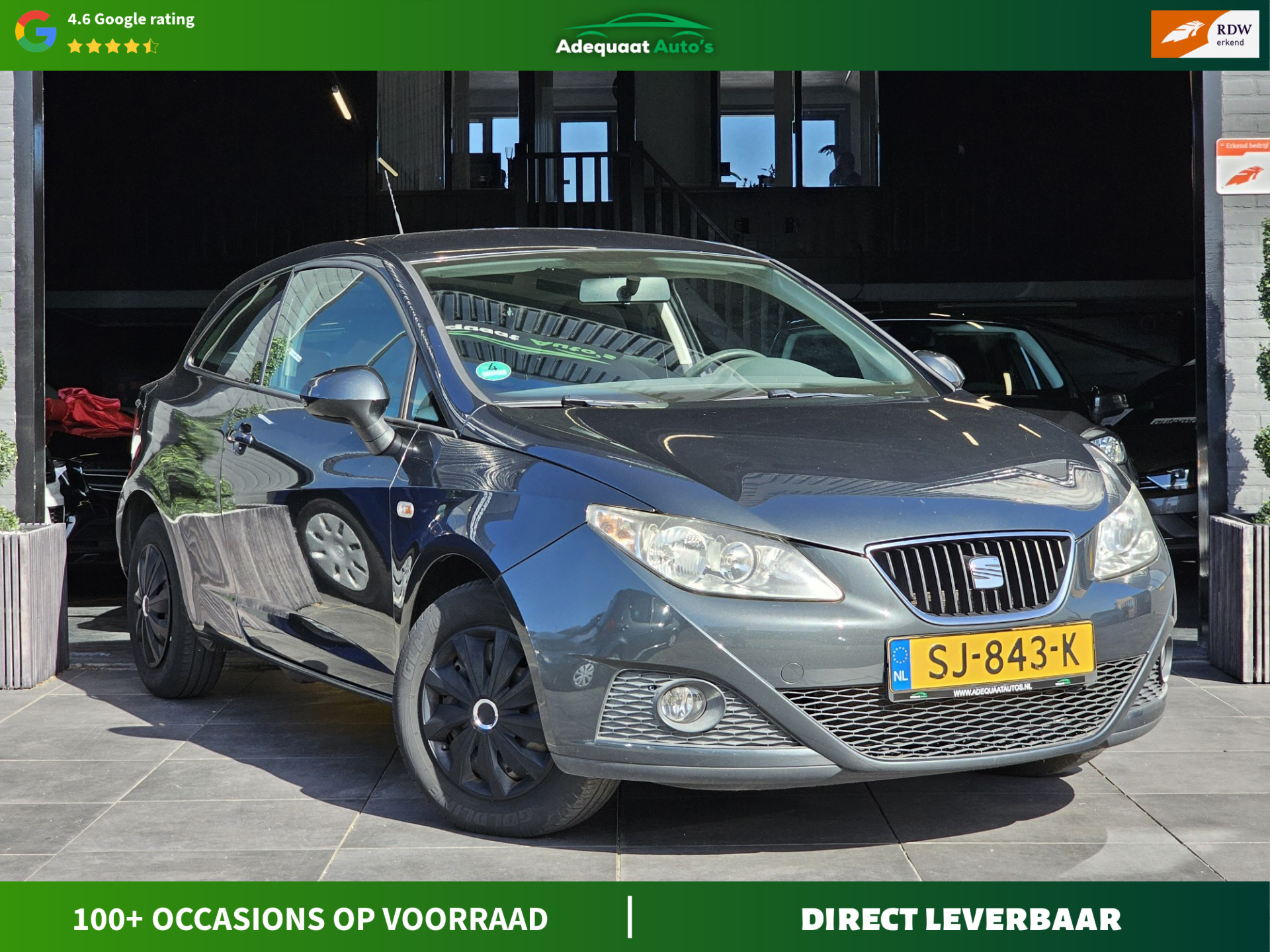 Seat Ibiza 1.4 Style|Airco|El.Ramen|Cruise|AUX|APK 2009 - voorkant