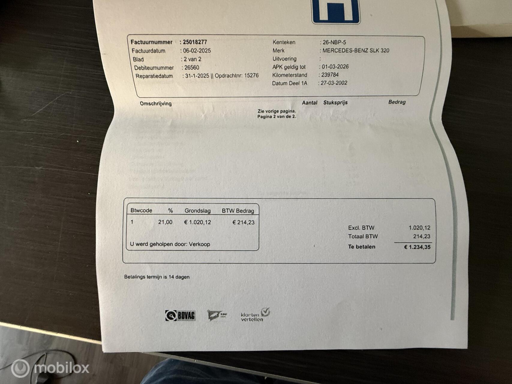 Foto van Mercedes-Benz SLK 320