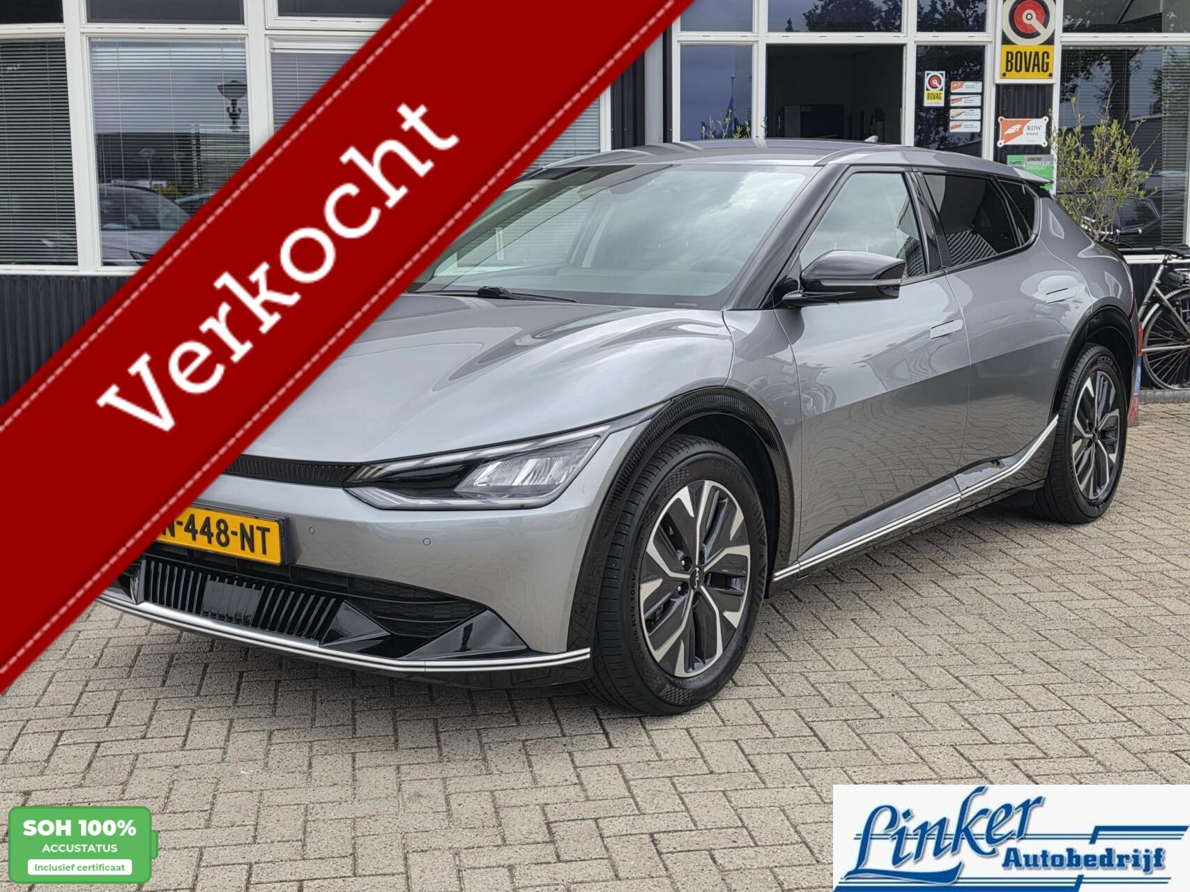 Kia Ev6 Plus 77.4 kWh SOH 100% WARMTEPOMP MERIDAN 1e eigenaar 2021 - voorkant