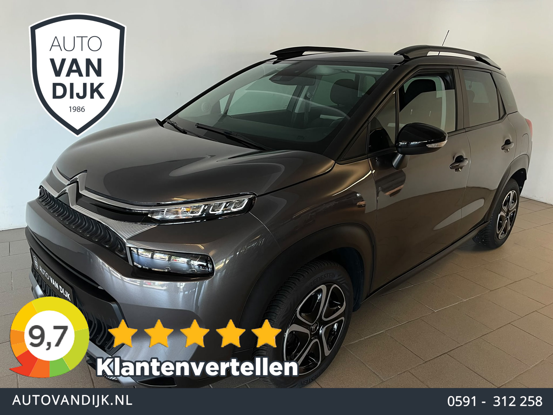 Citroen C3 Aircross 1.2 PureTech S&S Feel AIRCO CLIMA NAVI CRUISE BLUETOOTH MULTI STUUR GROOT SCHERM PRIVACYGLAS ZEER NETTE AUTO 2022 - voorkant