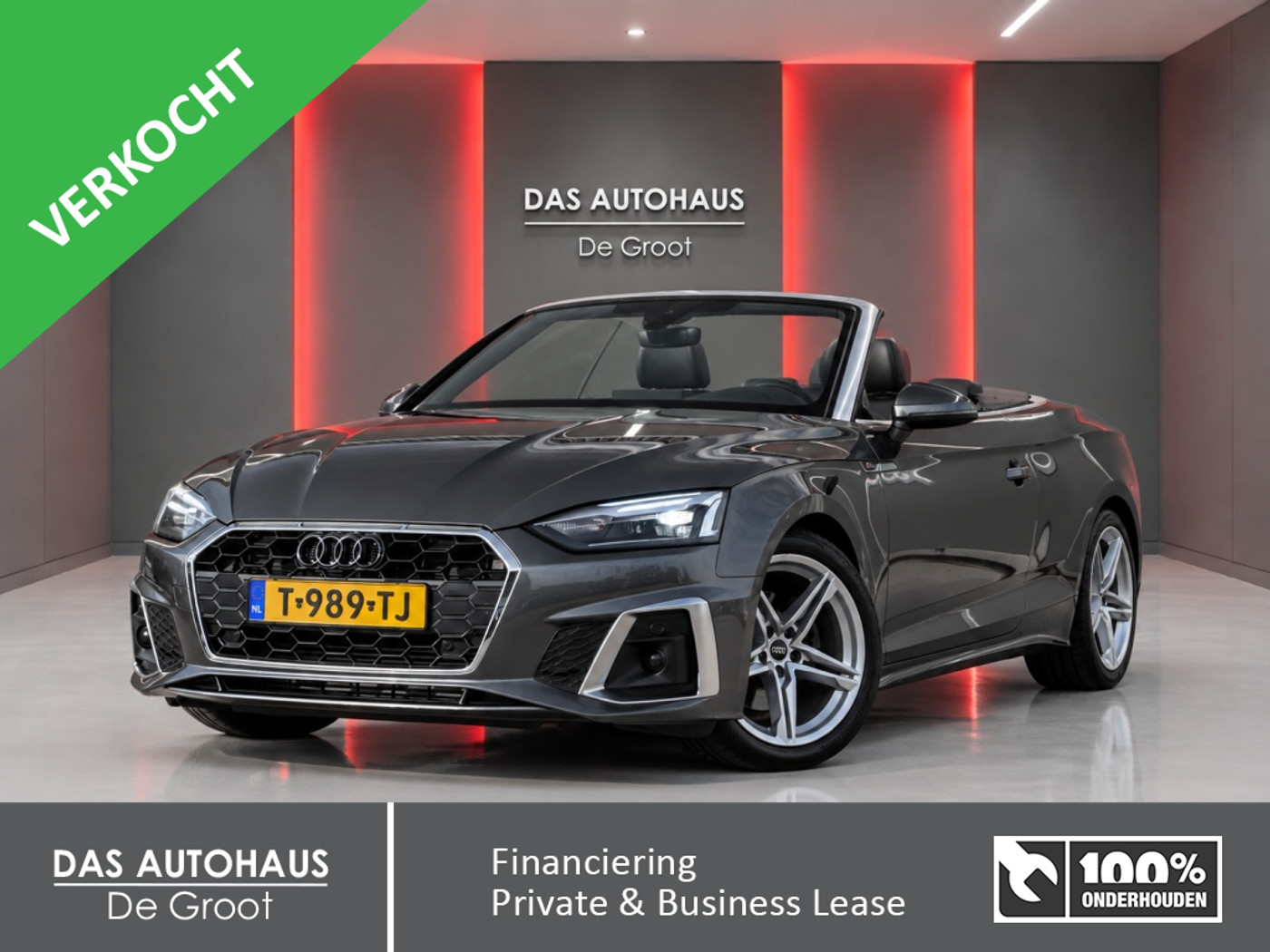 Audi A5 Cabriolet 35 TFSI S Edition | Facelift | B&O | Nekverwarming | Massagestoel 2022 - voorkant