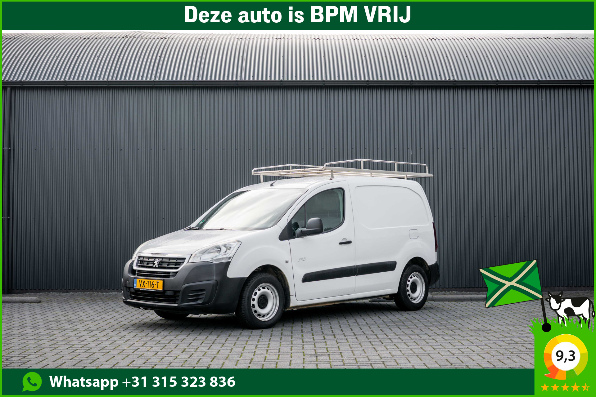Peugeot Partner 1.6 HDi | Cruise | Airco | Trekhaak | Imperiaal 2016 - voorkant