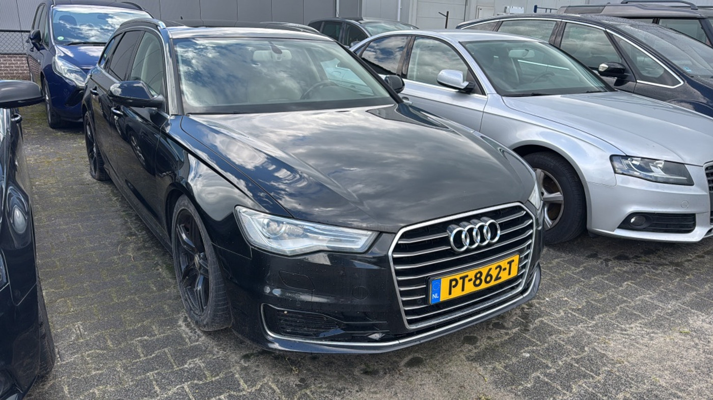 Audi A6 Avant 3.0 TDI 2016 Zwart Panoramadak Automaat 2016 - voorkant