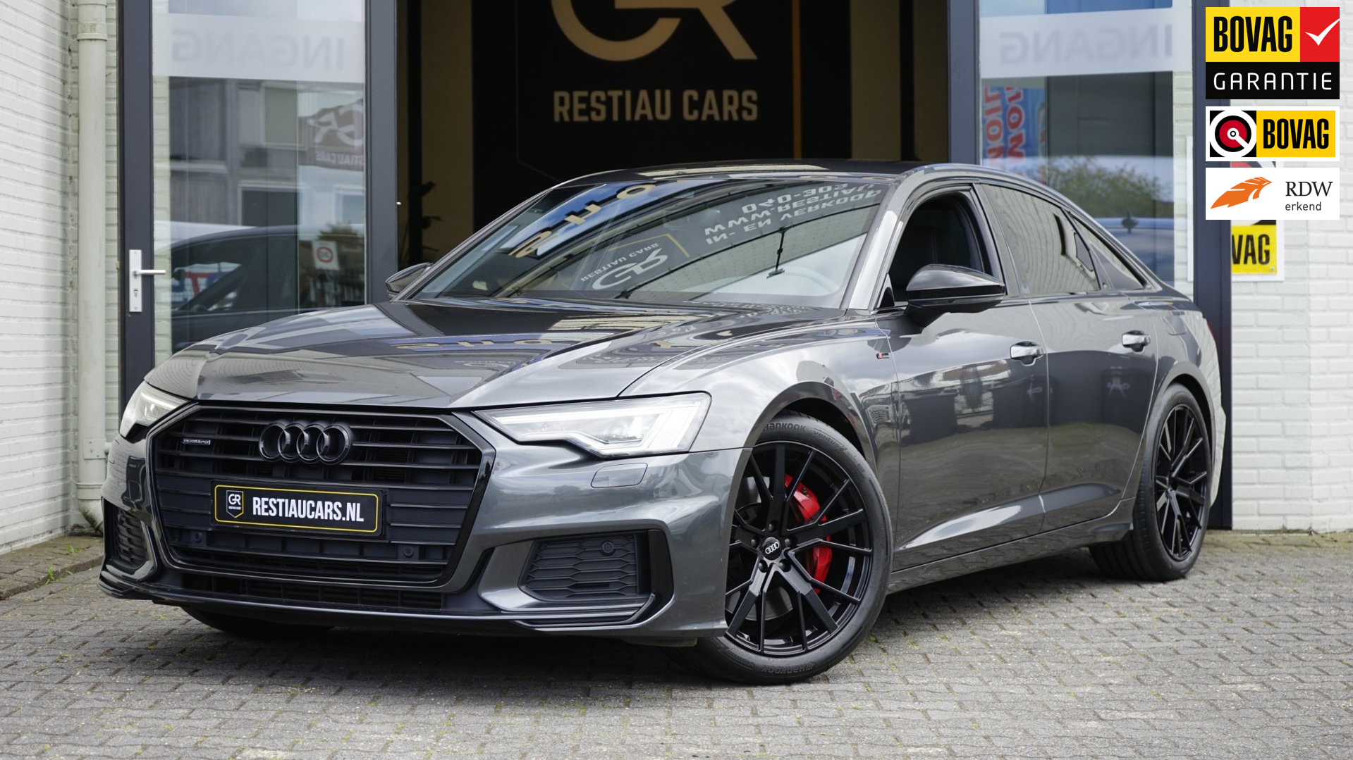 Audi A6 55 TFSI E 55 TFSIe Quattro Competition 3x S-Line BLACK OPTIK AMBIANCE-CAMERA-DAB-KEYLESS-MATRIX-MEMORY 2021 - voorkant