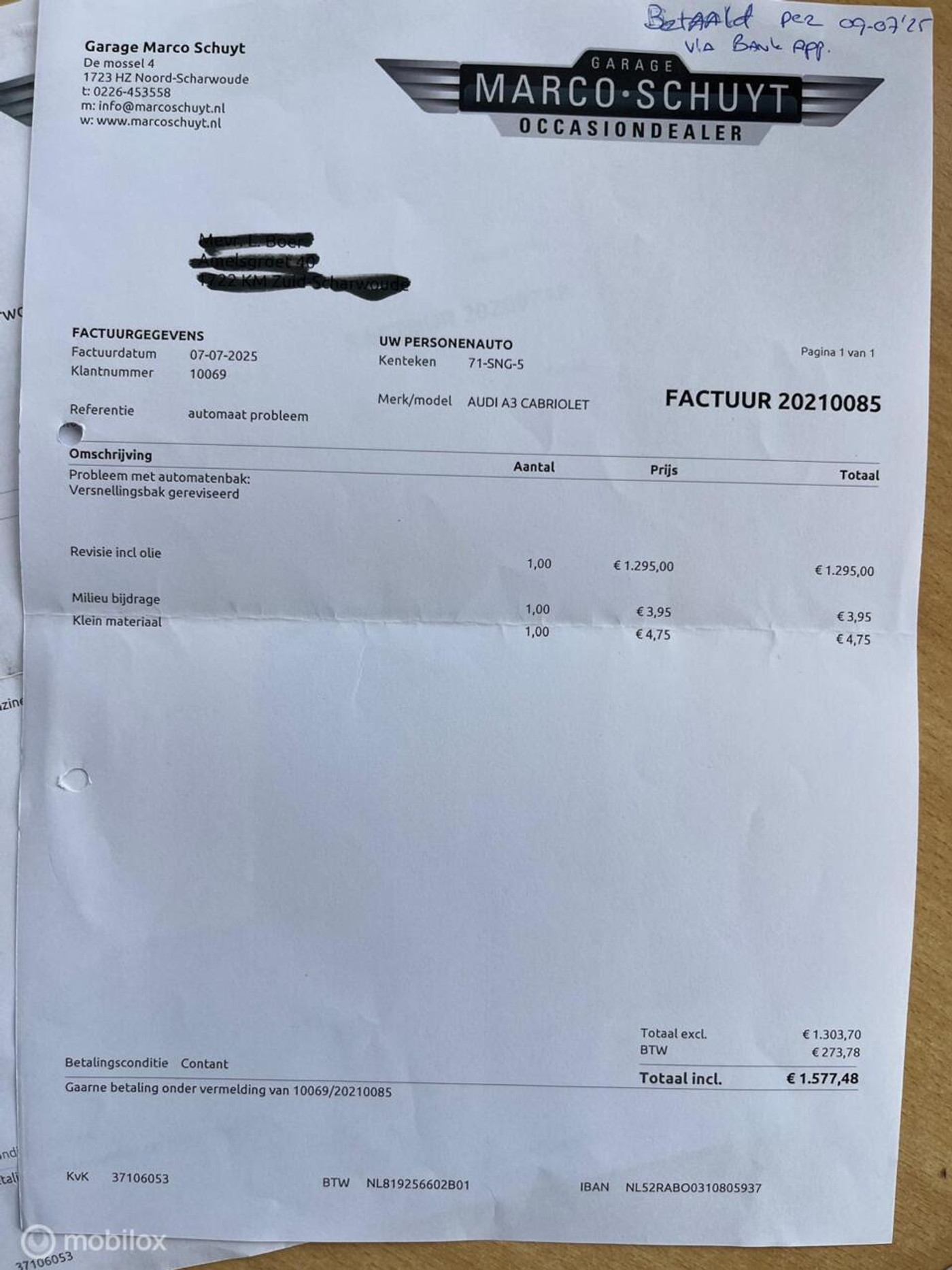 Foto van Audi Audi A3 Cabriolet
