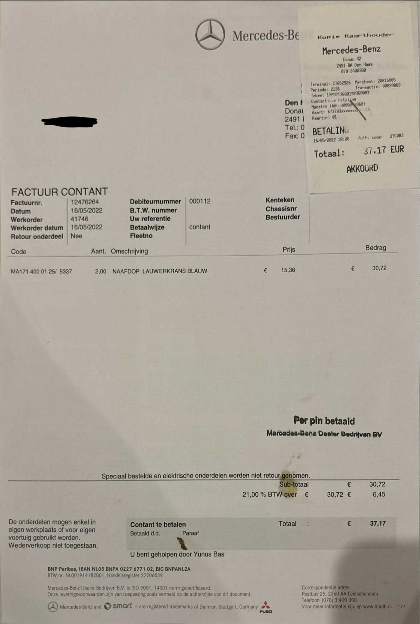 Foto van Mercedes-Benz B 200