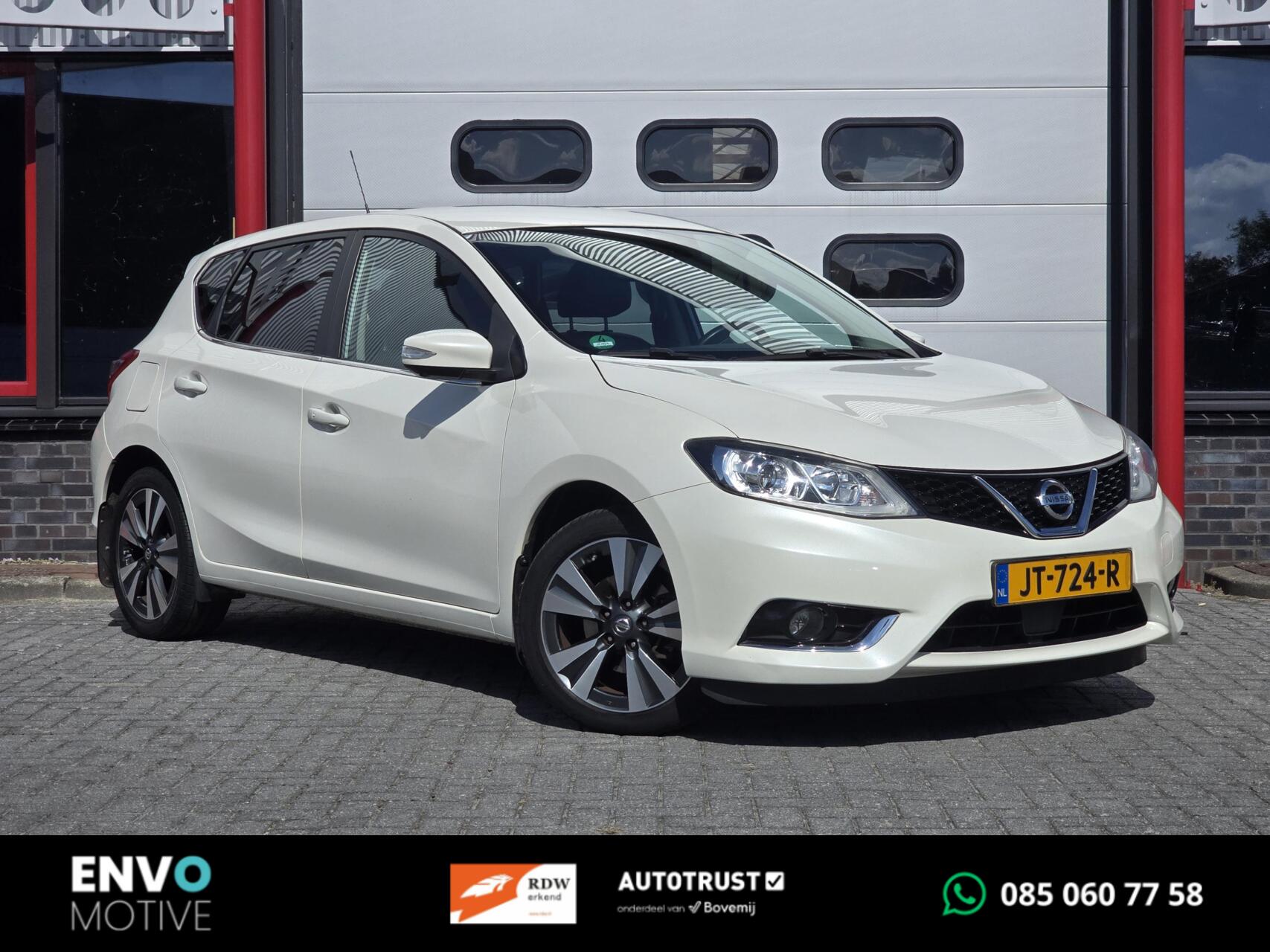 Nissan Nissan Pulsar 1.2 DIG-T Tekna Automaat Navi/360 cam/Trekhaak 2016 - voorkant