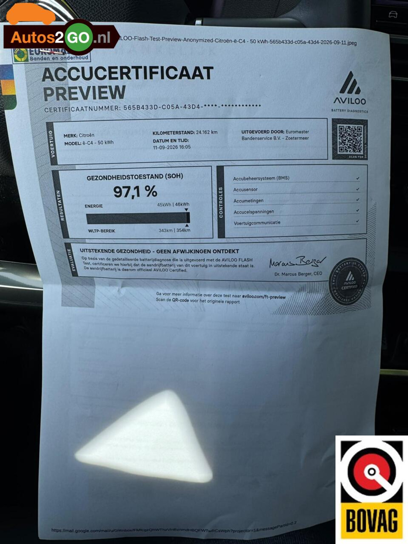 Foto van Citroen E-c4