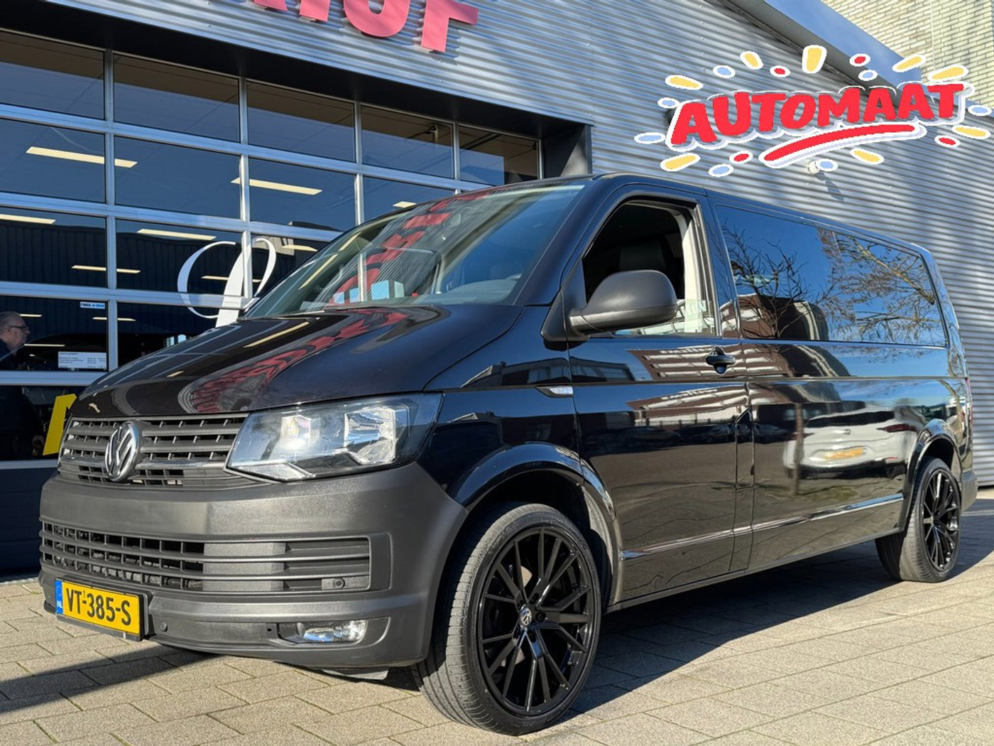 Volkswagen Transporter 2.0 TDI L2H2 Highline Dubbel Cabine - AUTOMAAT I Navigatie I Leer I Airco I PDC I Trekhaak I 2016 - voorkant