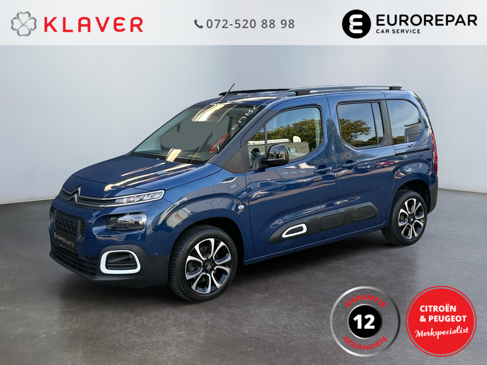 Citroen Berlingo 130pk Shine 7p Automaat | navi | camera | dodehoek | Stoelverw 2023 - voorkant