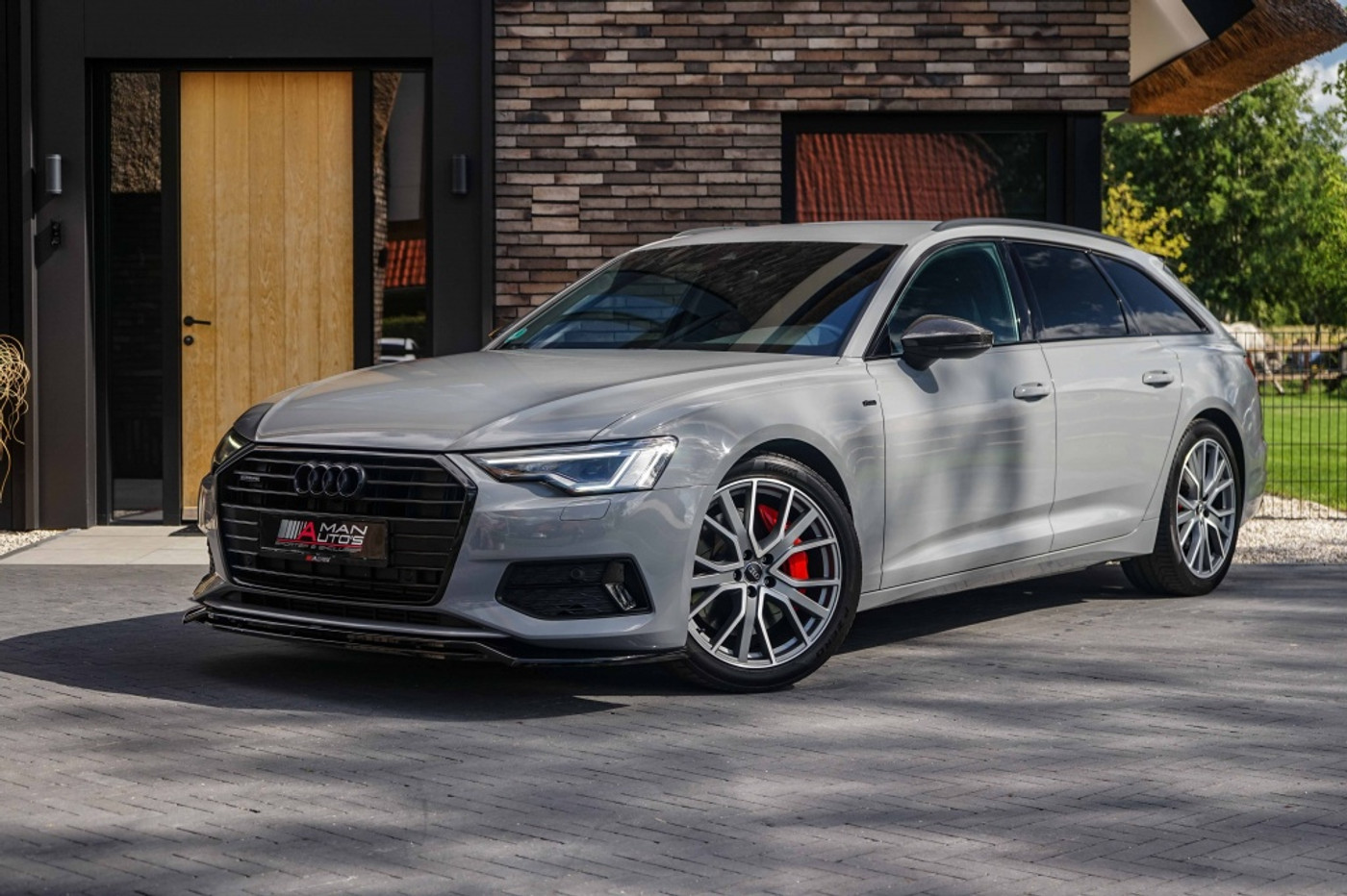Audi A6 Avant 55 TFSI V6T Quattro sport S-Line Nardo-grey B&O 340PK 2019 - voorkant