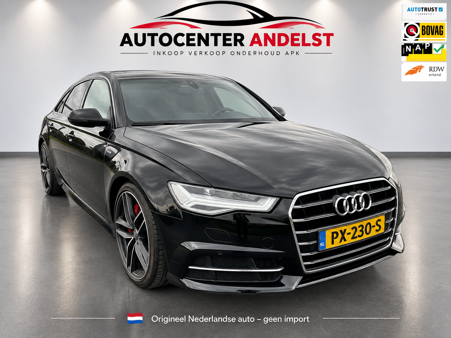 Audi A6 Limousine 1.8 TFSI ultra S line Edition, Aut, Trekhaak, Navi, Stoelverw, 1e eig afk, Geen import, Nap, Volledig oh! 2017 - voorkant