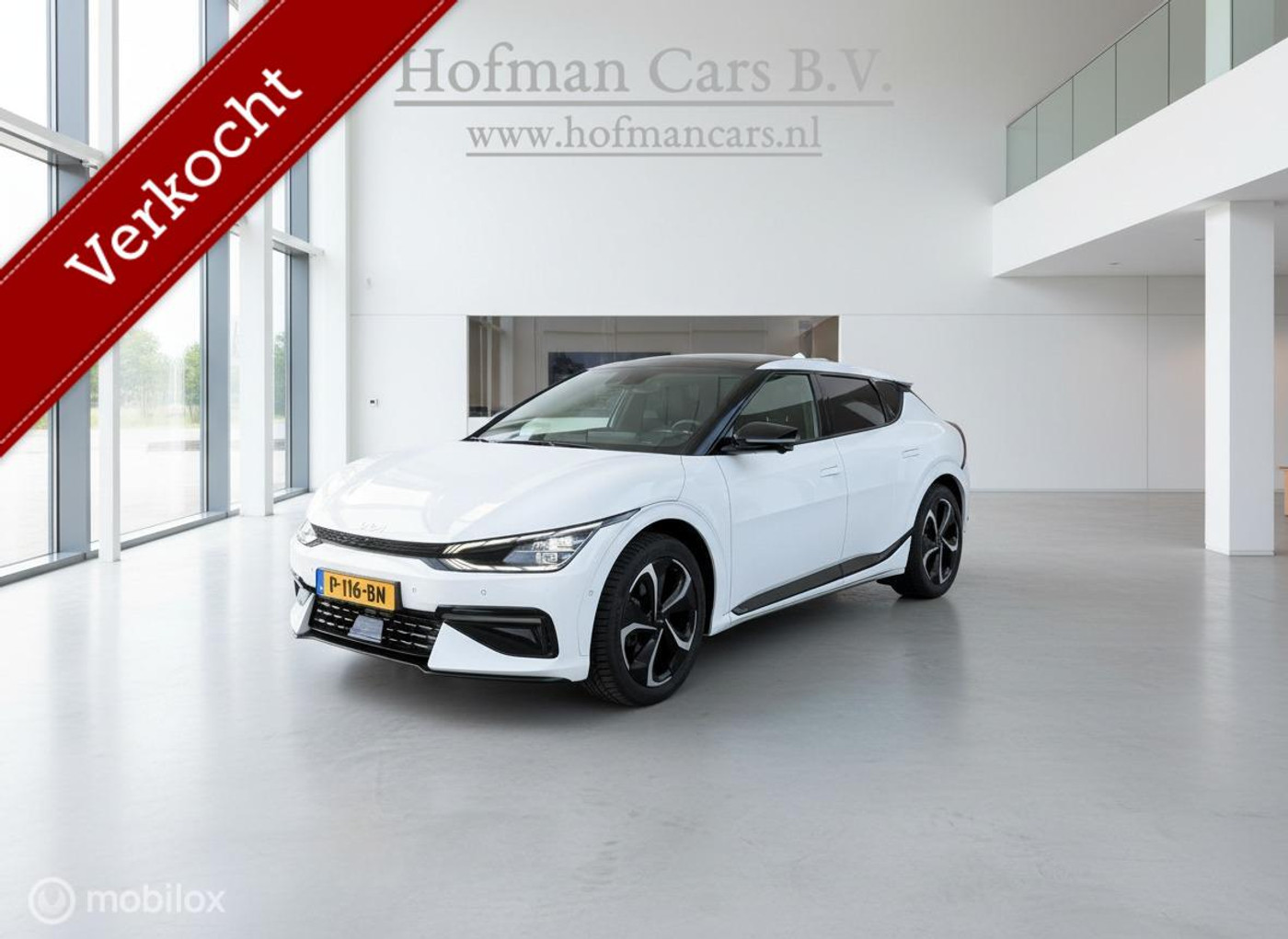 Kia Ev6 GT-Line 77.4 kWh | Wit | 86.021 km | 100% SOH | Panoramadak | 360° Camera 2021 - voorkant