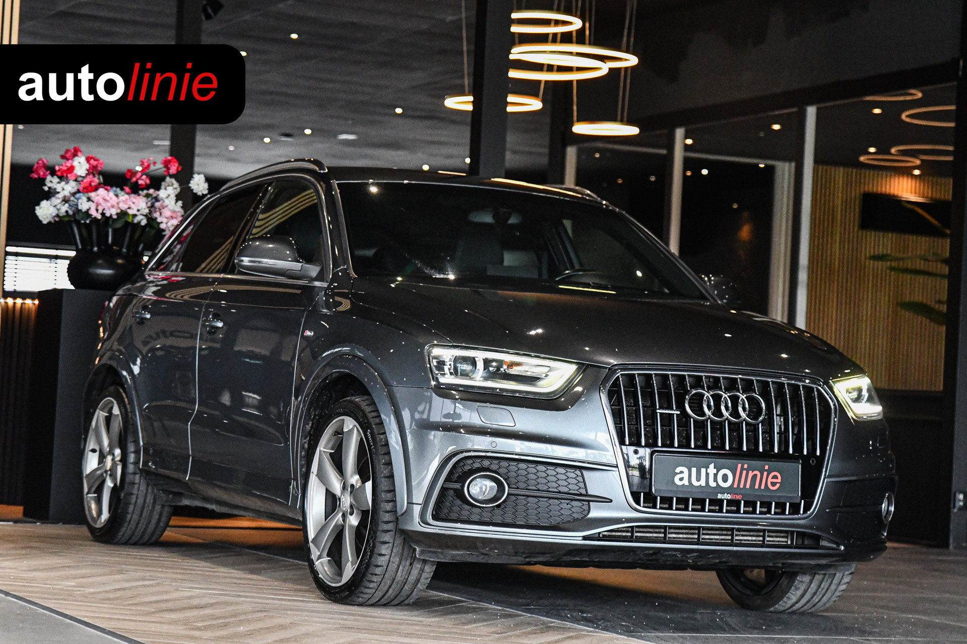 Audi Q3 2.0 TDI quattro 3xS-Line, Trekhaak, Stoelverw, 20" Rotor, LED, Leder! 2014 - voorkant