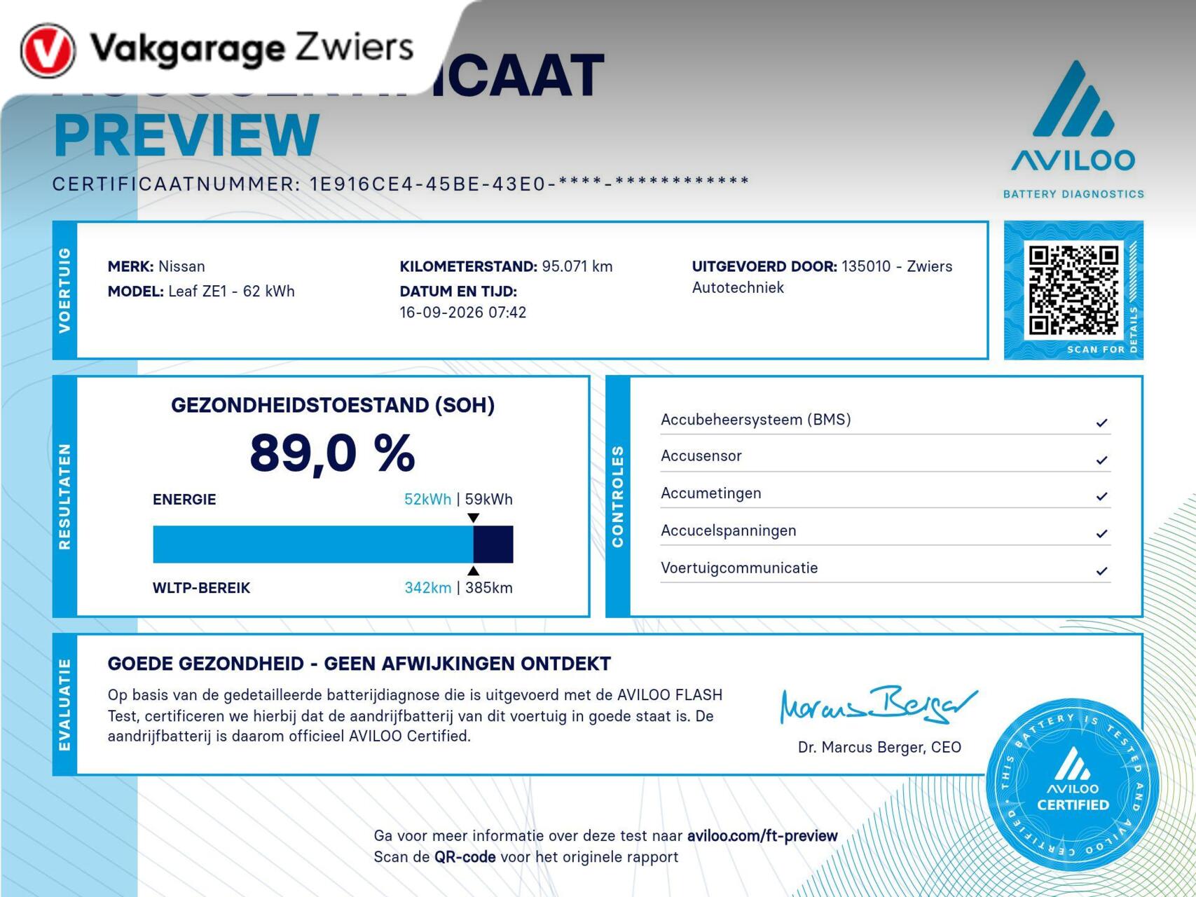 Foto van Nissan Nissan Leaf 62kwh