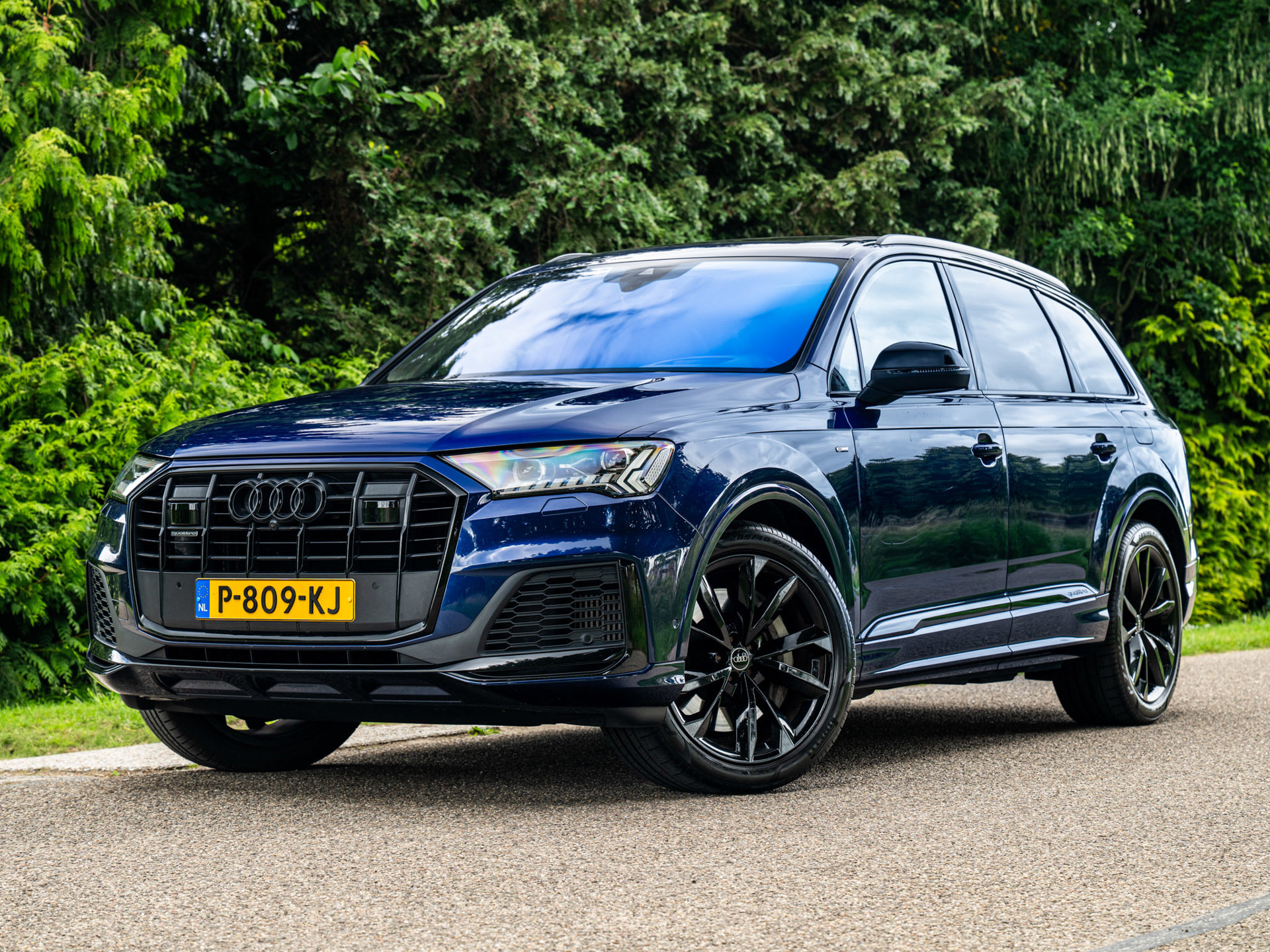 Audi Q7 55 TFSI E 55 TFSI Quattro S Line Pano B&O ACC 2021 - voorkant