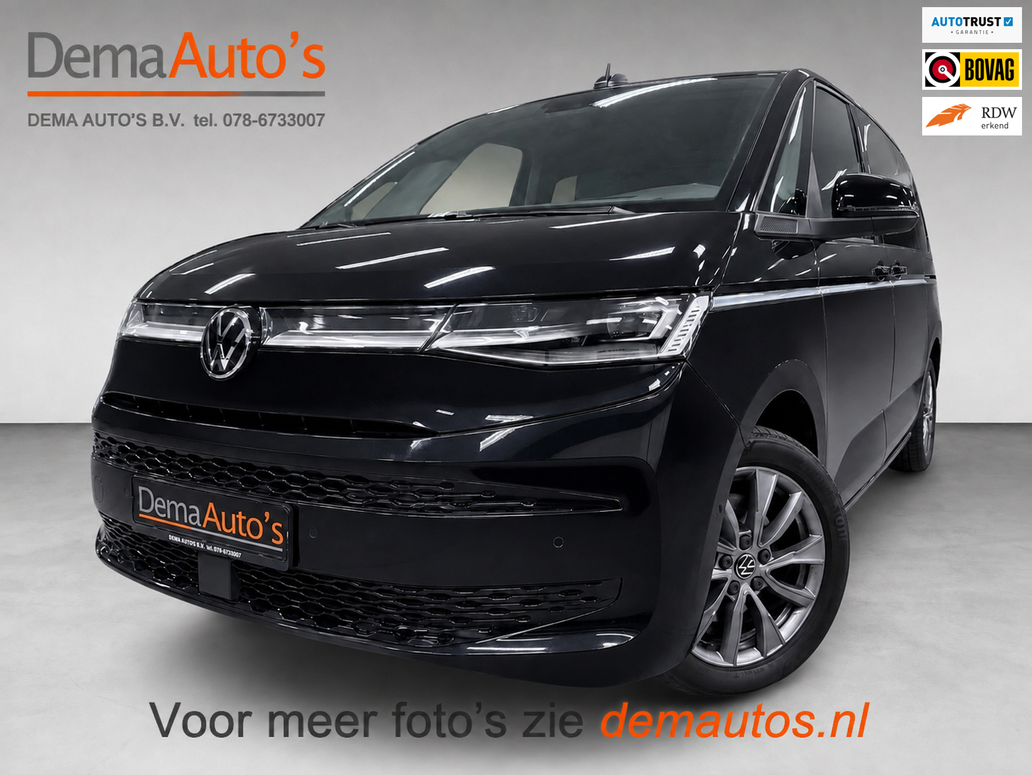 Volkswagen Multivan 1.4 eHybrid 7P/PANO/LEDER/H-UP/H-KARDON/STOEL-M+KOELING+MASSAGE/CAM/// 2022 - voorkant