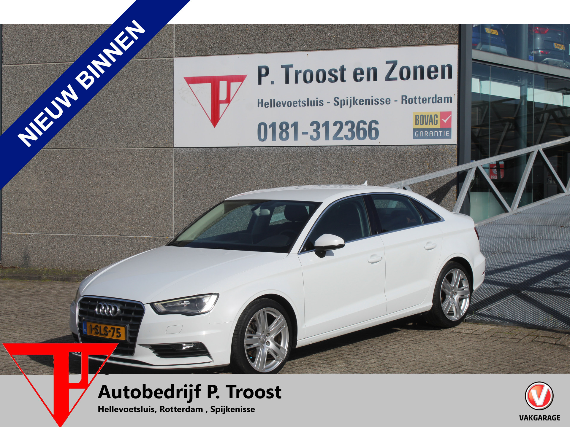 Audi A3 1.4 TFSI CoD  NL auto/Automaat/Lederen bekleding/Stoelverwarming/Climate control/Navigatie/Cruise control 2013 - voorkant
